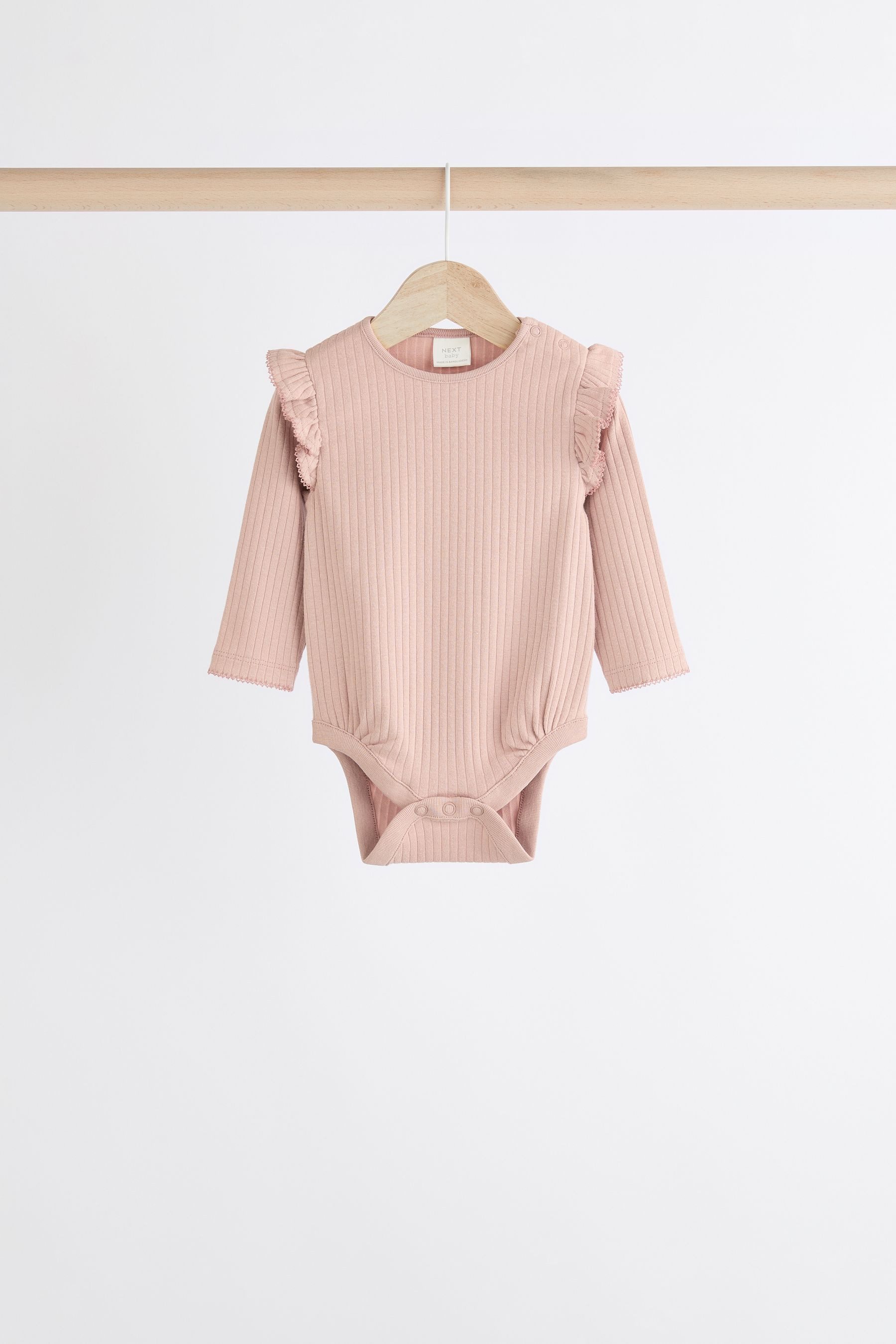 Next Langarmbody Baby Langarm-Bodysuits mit Rüschen im 4er-Pack (4-tlg) – Bild 4 von 5