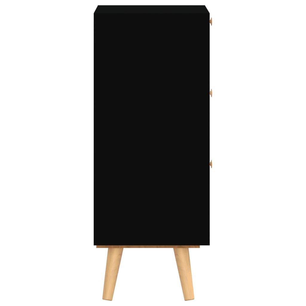 Holzwerkstoff cm vidaXL mit 60x30x75 Fächerschrank Sideboard (1-St) Schwarz Schubladen