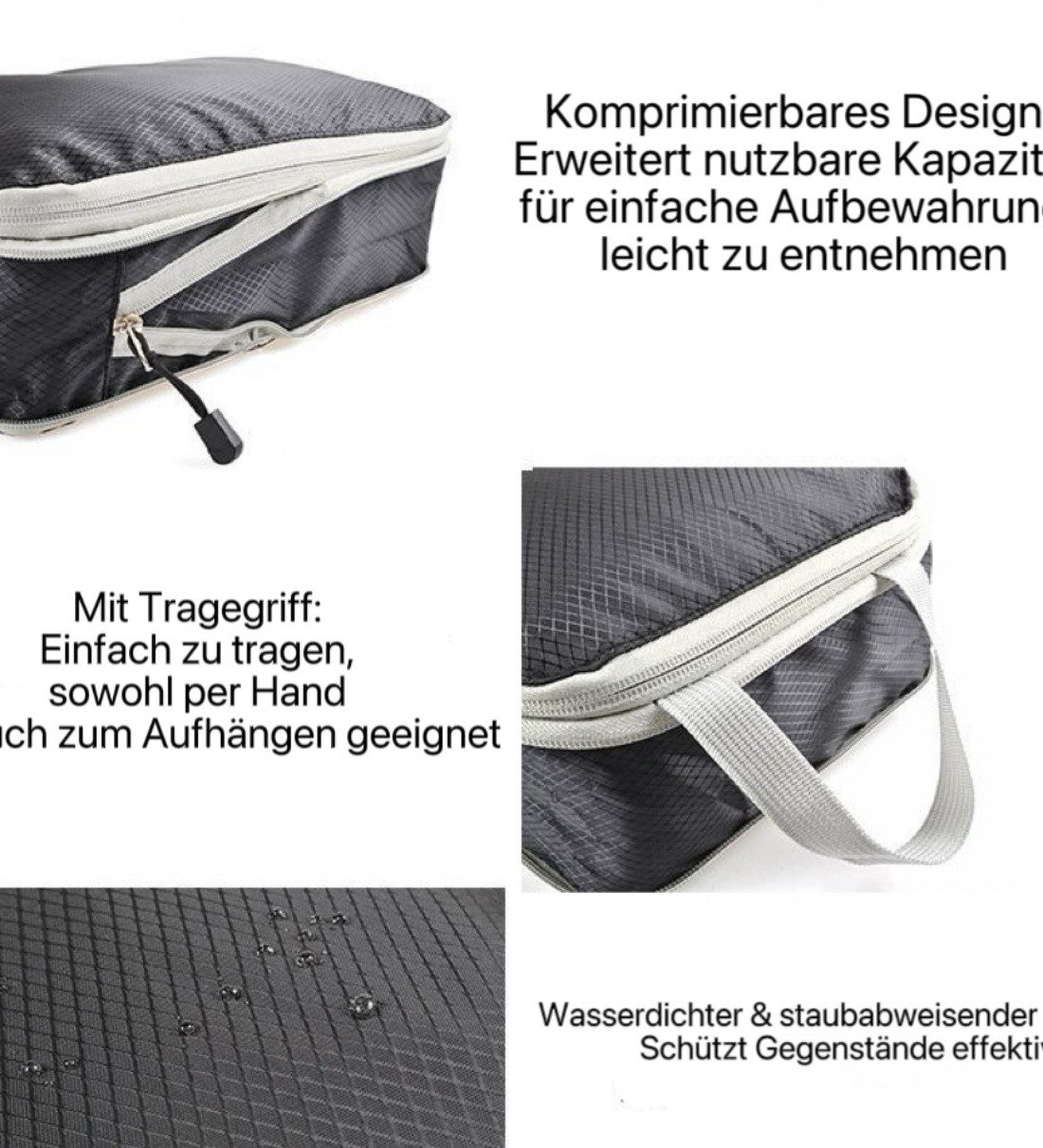HoyoLee Handels GmbH Aufbewahrungsbox Wasserdichte Nylon-Kleideraufbewahrungstasche, dreiteiliges Reiseset – Bild 4 von 5