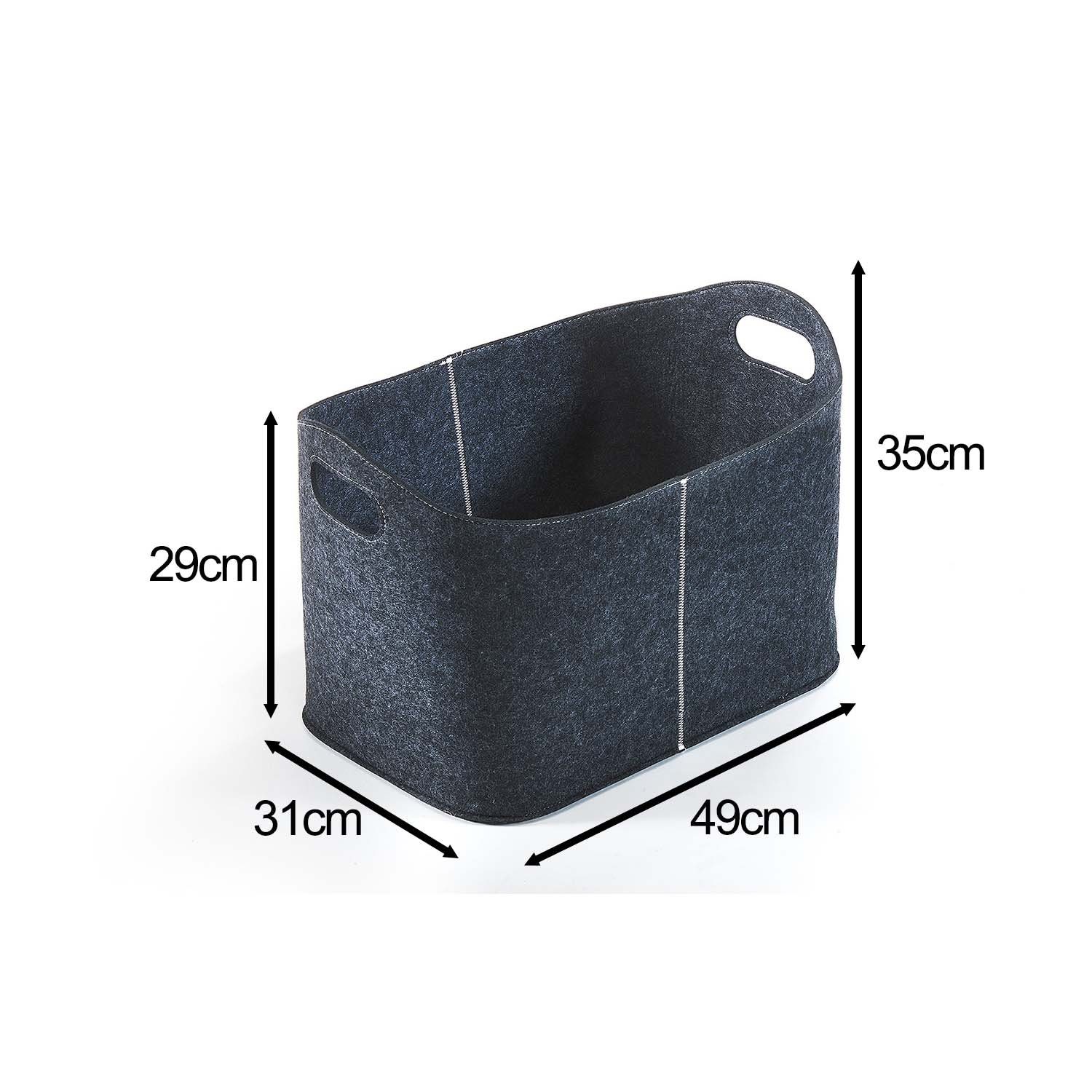 Kobolo Kaminholzkorb Aufbewahrungskörbe 2er Set mit Grifflöchern - Filz (oh günstig online kaufen