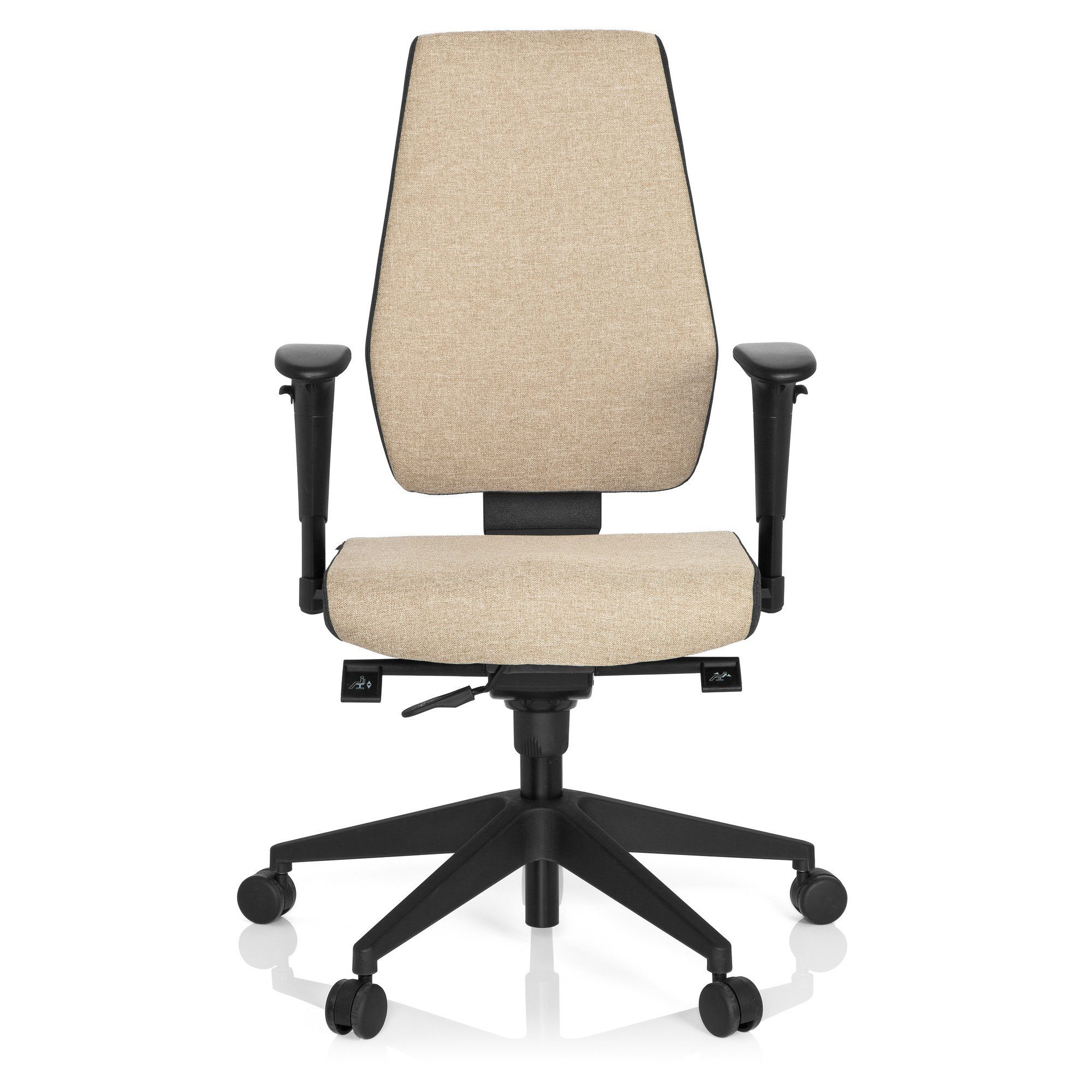 hjh OFFICE Drehstuhl Profi Bürostuhl PRO-TEC 500 Stoff (1 St), Schreibtischstuhl ergonomisch Beige