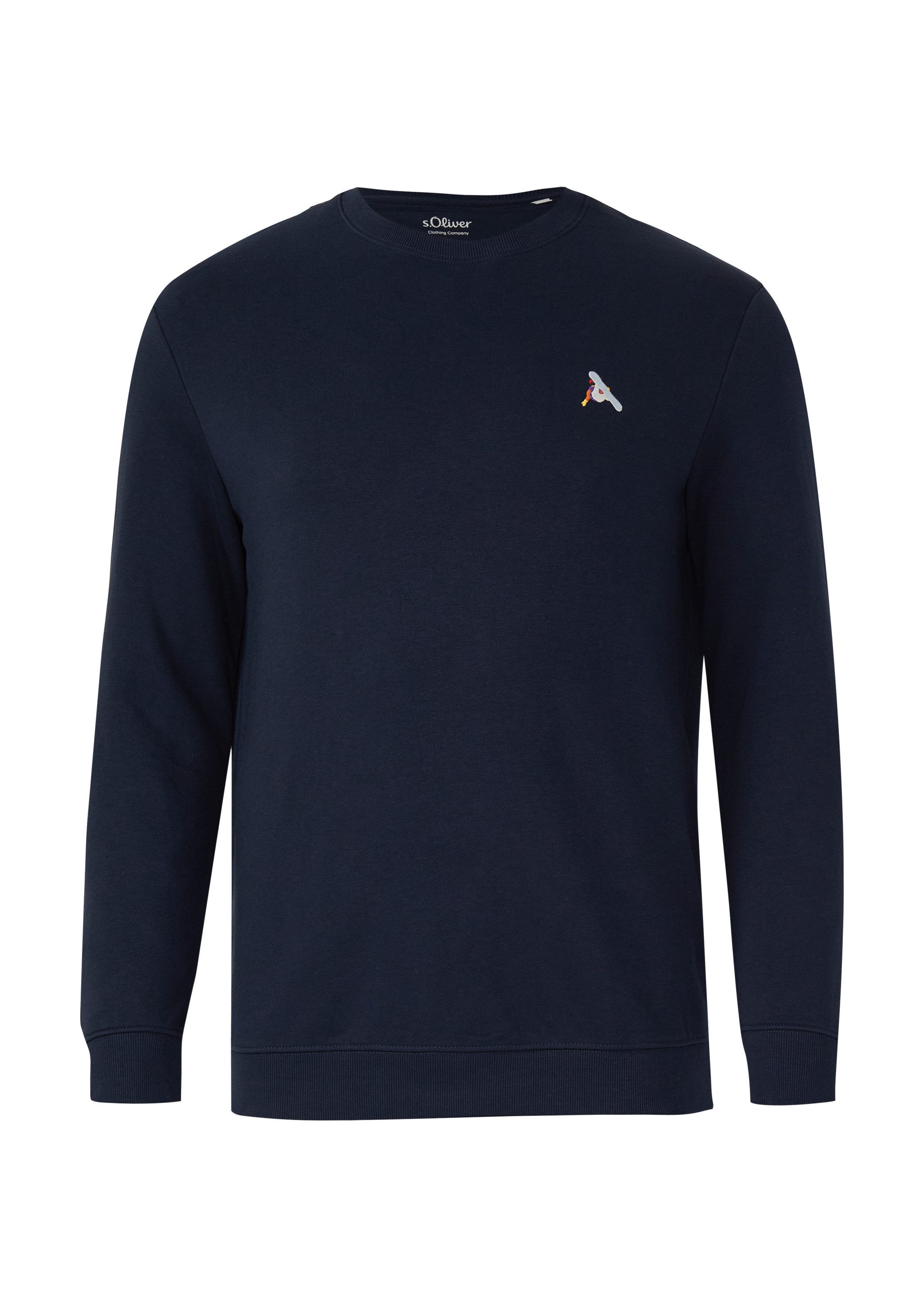 s.Oliver Sweatshirt Sweatshirt Weiches Sweatshirt mit Artwork im Relaxed Fi günstig online kaufen