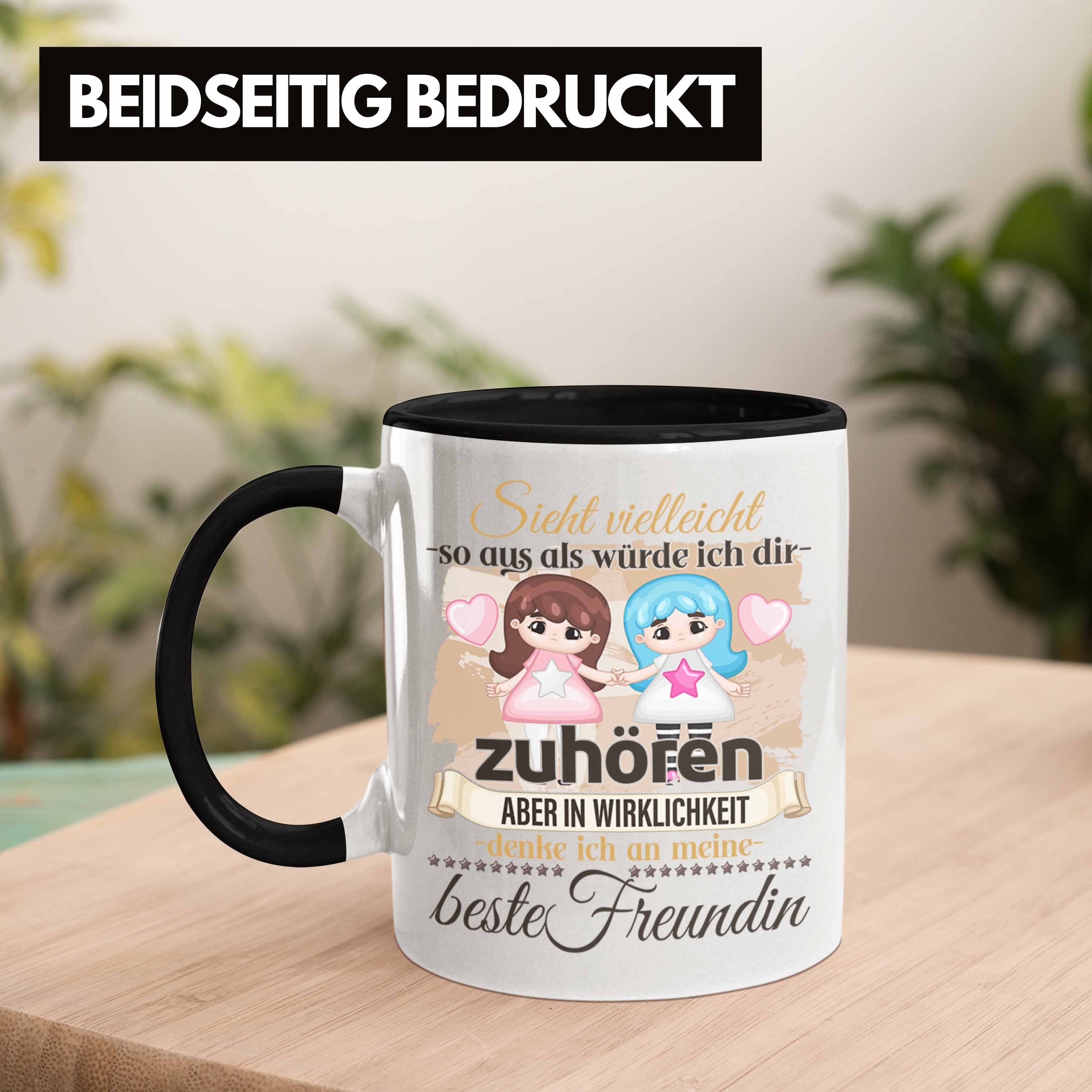 BFF Trendation Freundin Liebhaber Trendation Geschenk Tasse Geschenkidee Beste - Tasse Schwarz