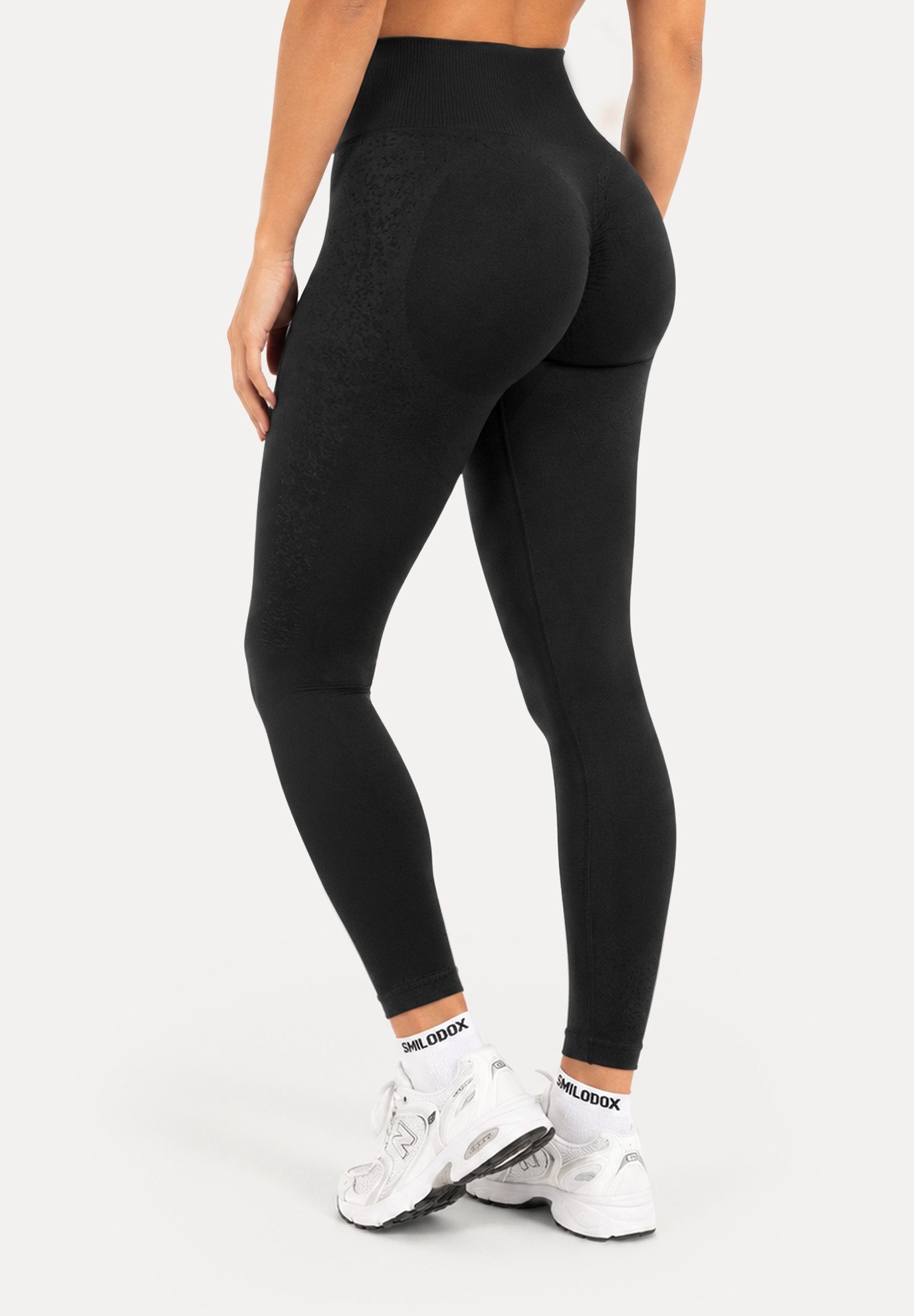 Smilodox Leggings Timea Sporthose Damen, Scrunch, Shaped Fit, High Waist, Gym Scrunch Naht, Rippstruktur, Shaped Fit, hoher Bund, Stretch – Bild 2 von 5