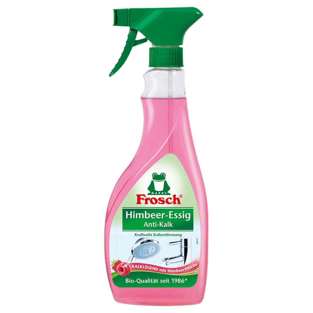 FROSCH Frosch Himbeer-Essig Anti-Kalk 500 ml - Kraftvolle Kalkentfernung Allzweckreiniger