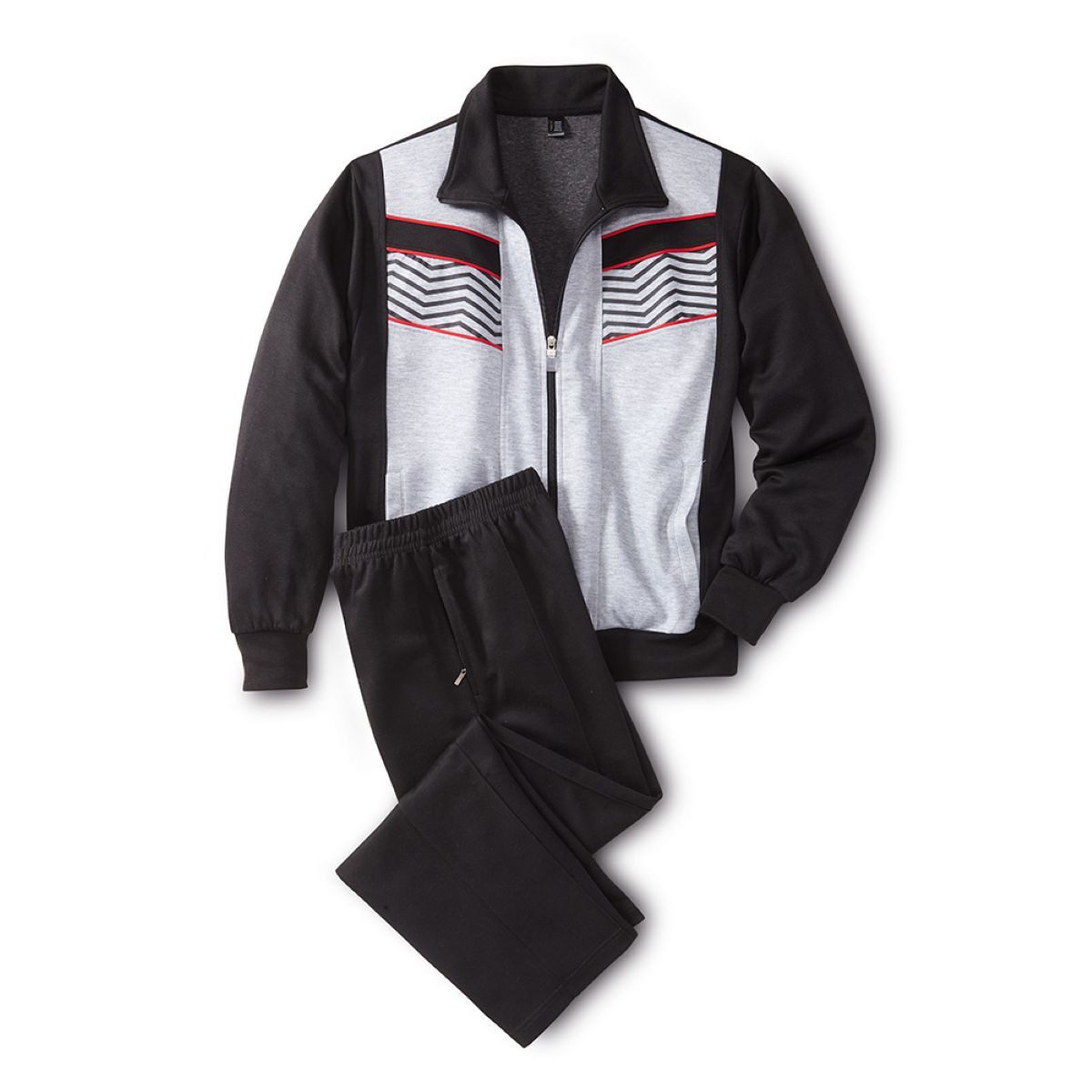 eurotops Trainingsanzug (2-tlg), praktische Reißverschlusstaschen