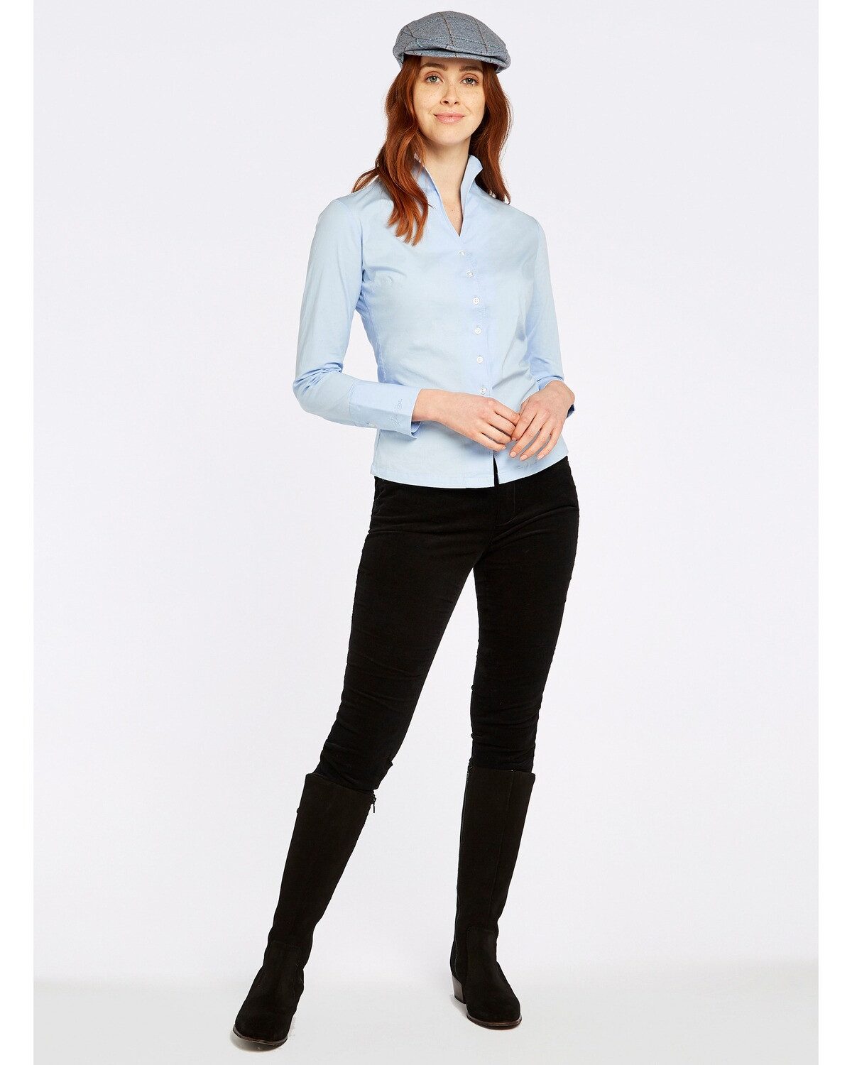Dubarry Langarmbluse Kelchkragenbluse Snowdrop