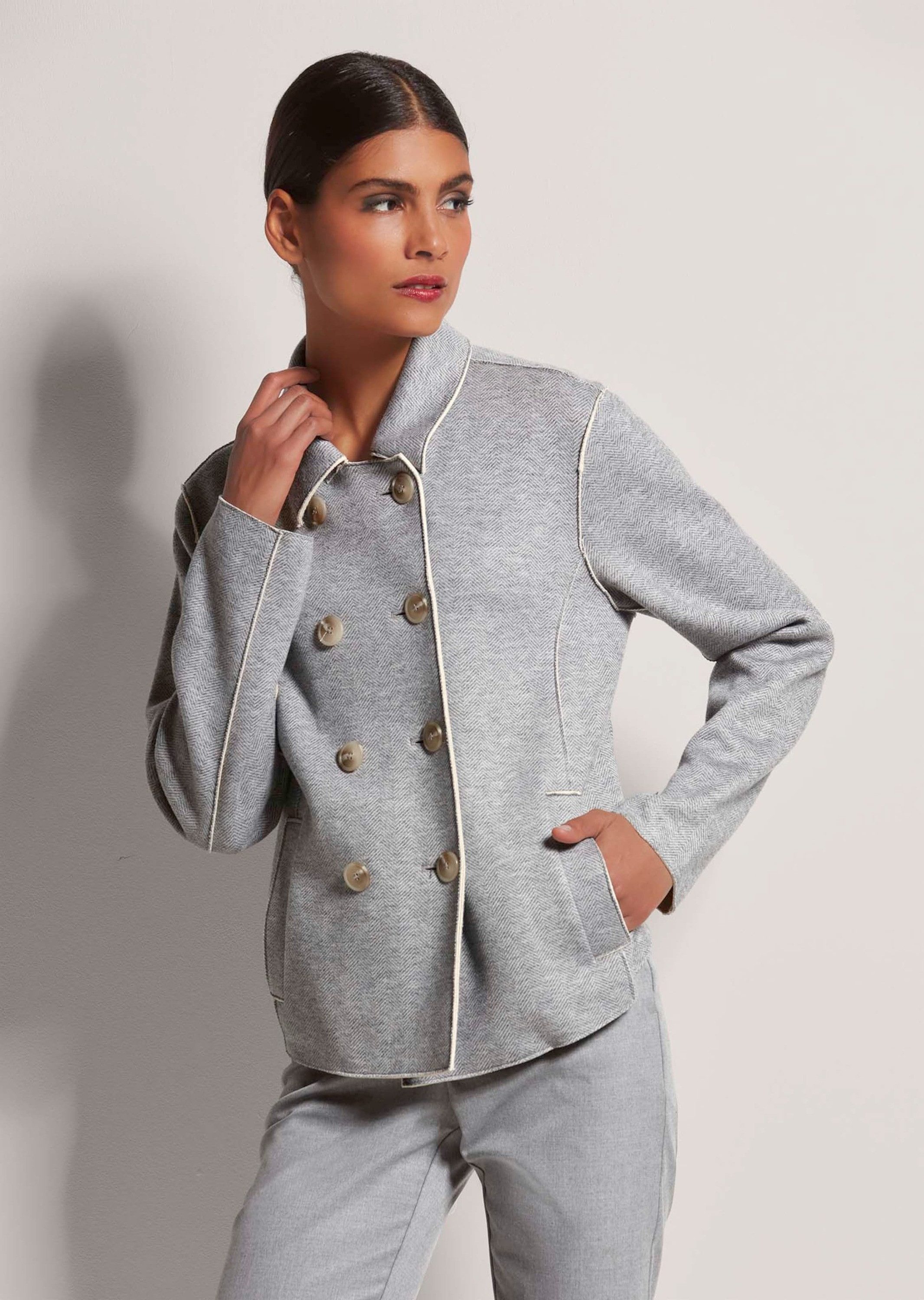 Kurzblazer Blazer in Doubleface-Qualität