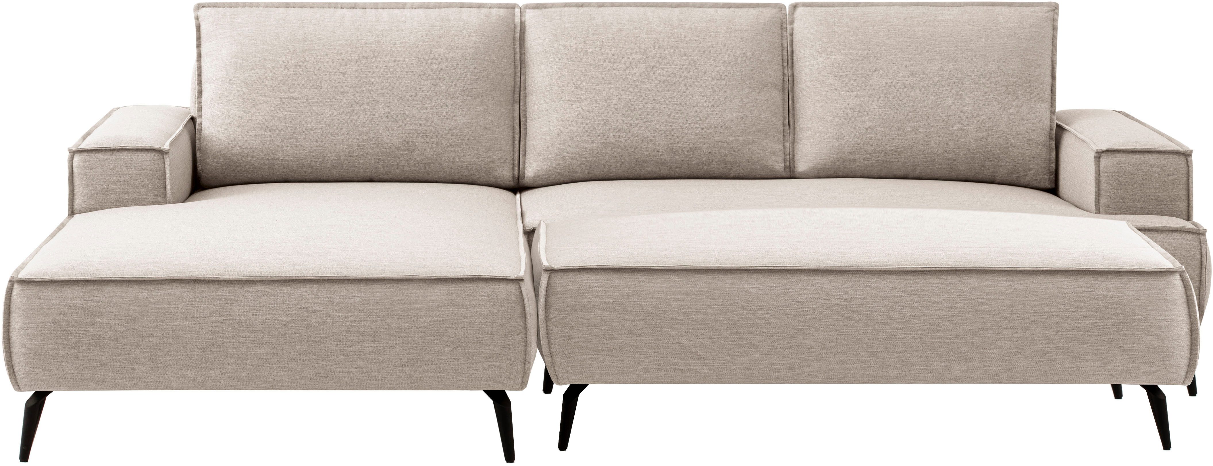 Home affaire Sitzgruppe TVINNU, Polsterecke L-Form, Schlaffunktion, mit Hocker, (Set), Set, stellbar zum Schlafsofa (Krokodilverbinder)