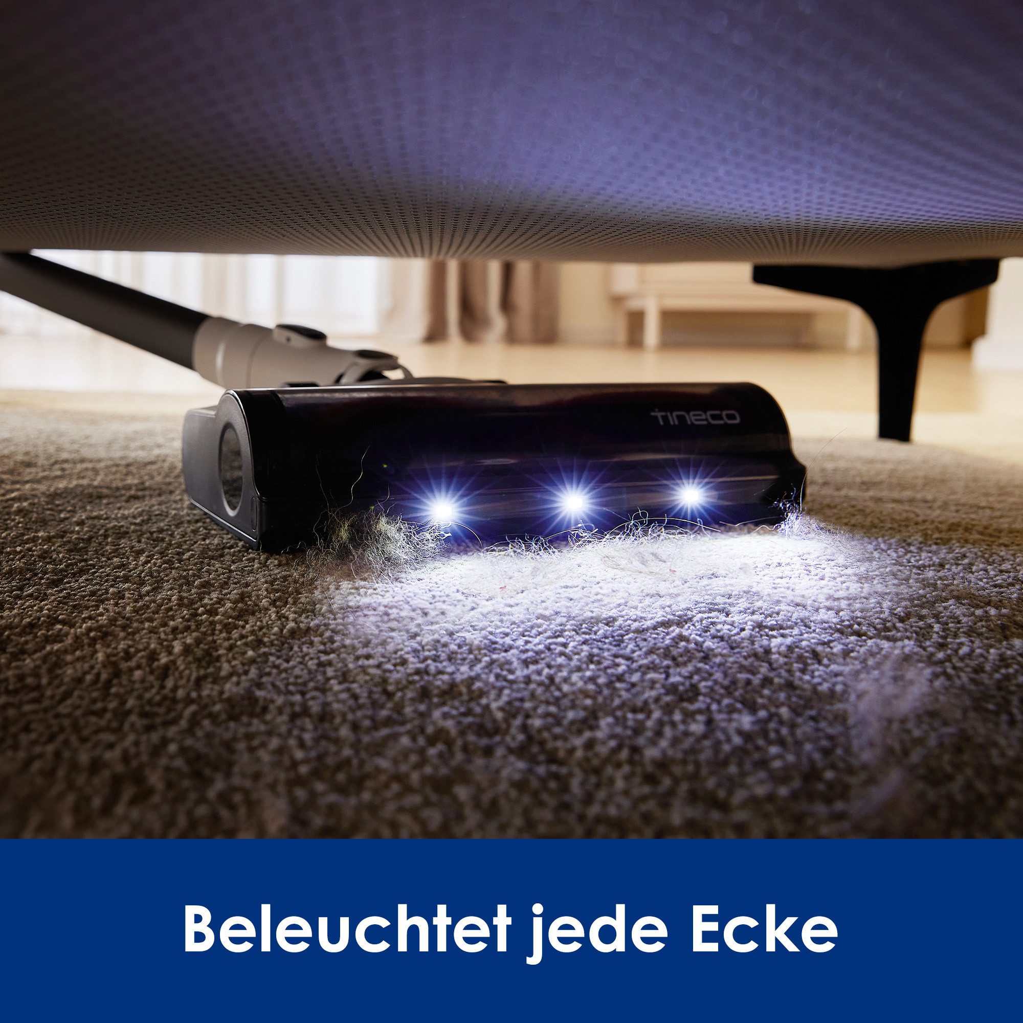 Tineco Akku-Stielstaubsauger A30S Plus, 160Watt Saugleistung, 1L Staubbehälter, Schmutzerkennung, 500 W, beutellos, Anti Haar-Verhedderung, 60 Minuten Akku Laufzeit, Akku wechselbar