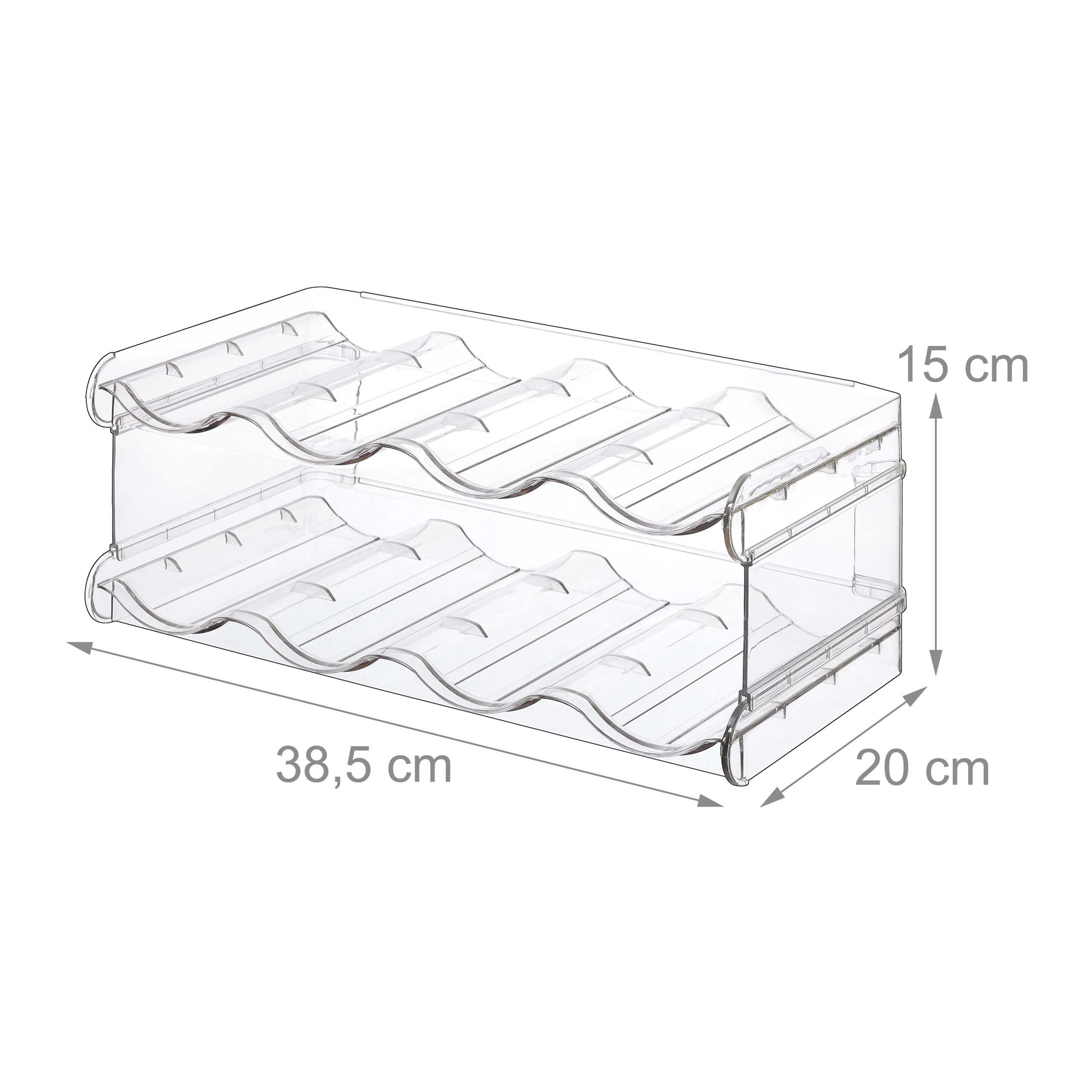 relaxdays Flaschenregal Stapelbarer Flaschenhalter, 1-tlg., 8 Flaschen (2 Etagen) – Bild 4 von 5
