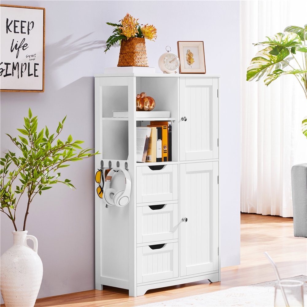 Yaheetech Hochschrank Badezimmerschrank Badkommode mit Höhenverstellbarem günstig online kaufen