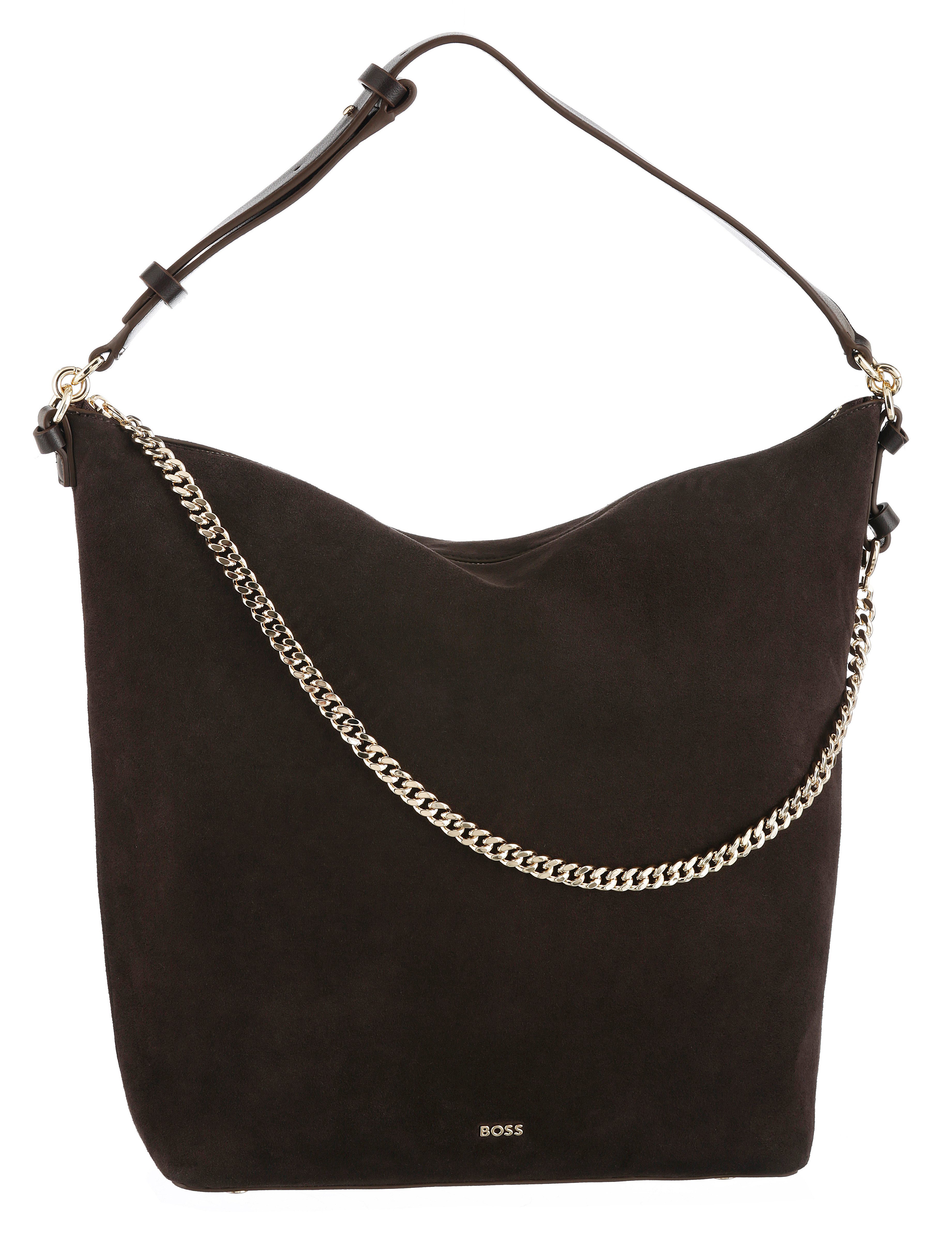 BOSS Schultertasche, Hobo Bag, Shopper, Beuteltasche mit Zierkette
