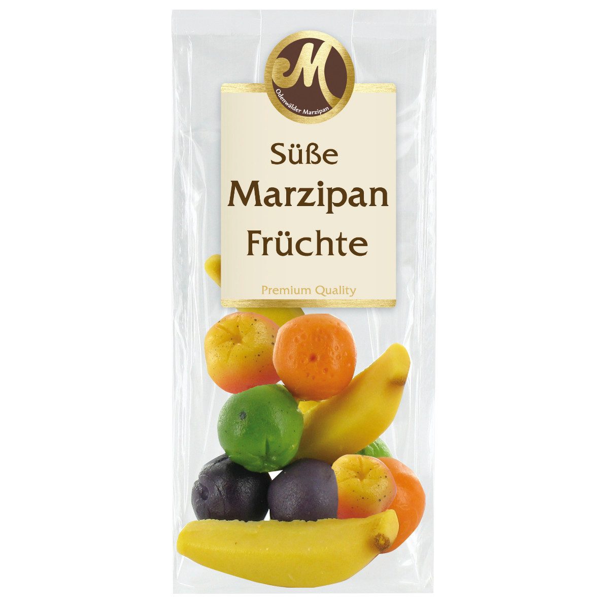 Odenwälder Marzipankonditorei Süßigkeit, Odenwälder Marzipan Süße Marzipanfrüchte bunte Obst Mischung 100g