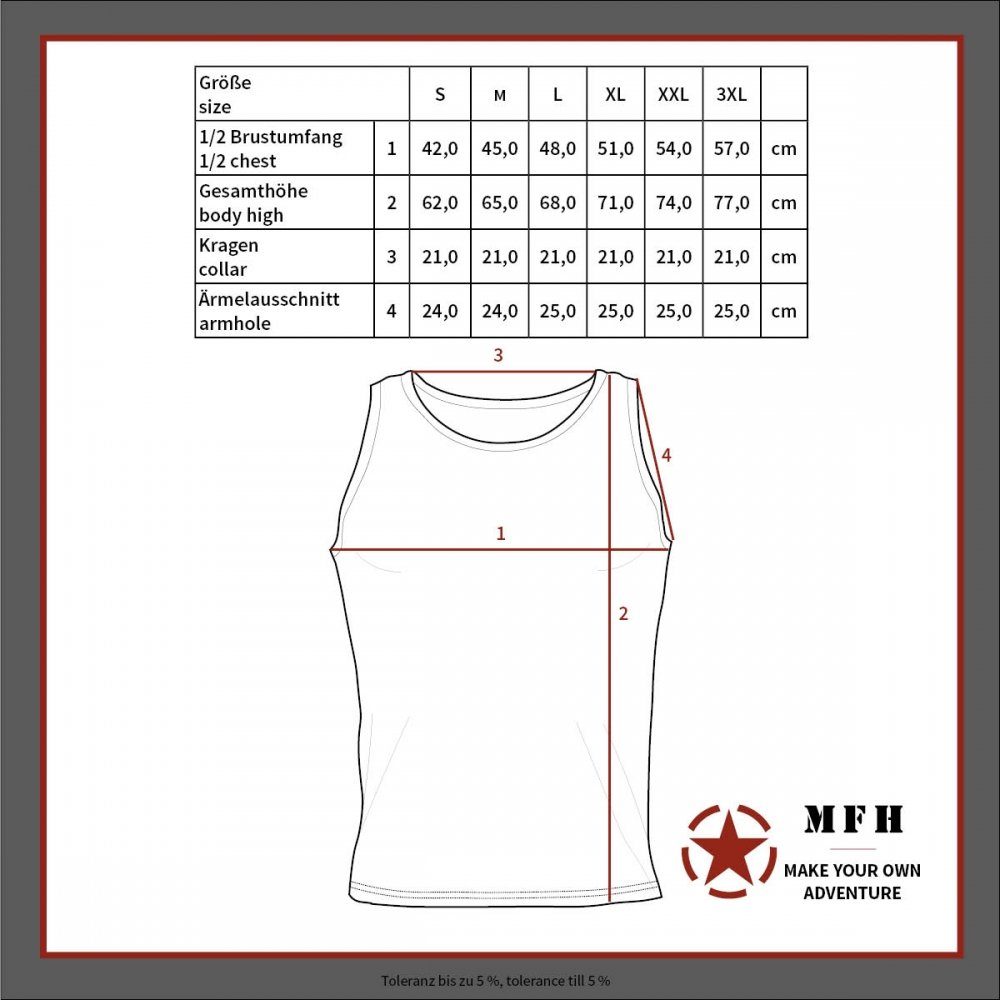 MFH Tanktop US Tank-Top, oliv, 160g/m² günstig online kaufen