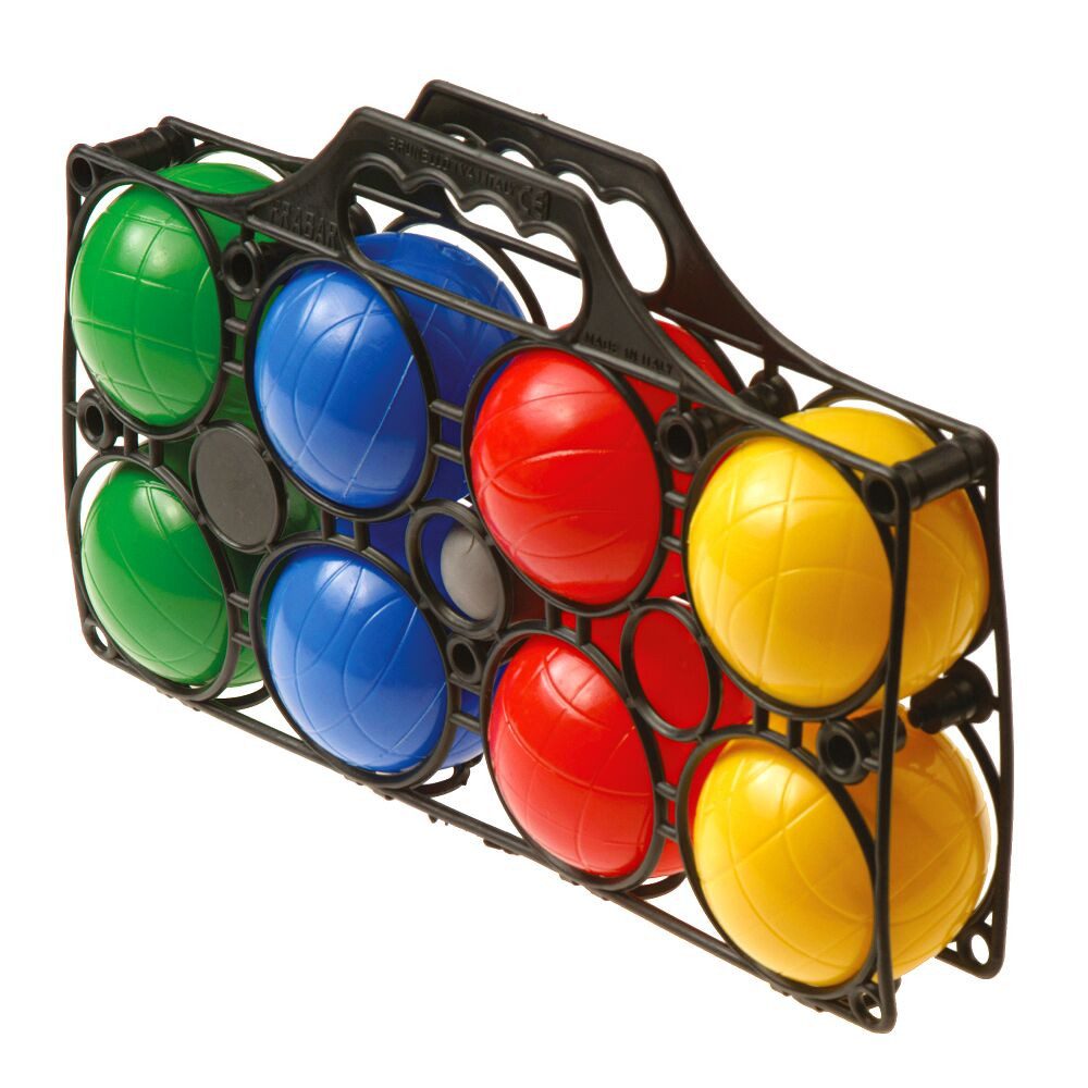 Spielball Boccia, Mit 8 farbigen Kunststoffkugeln