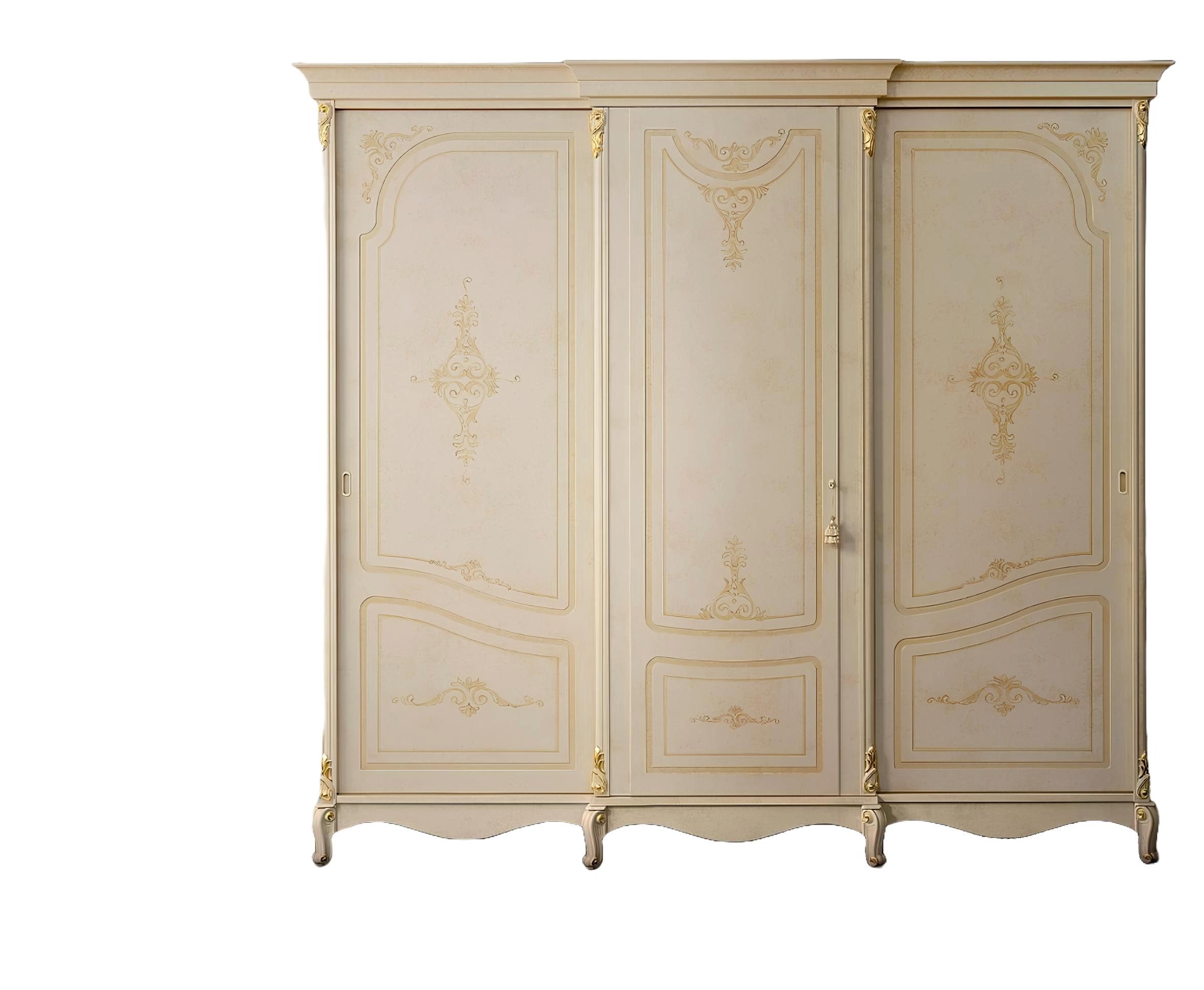 Xlmoebel Kleiderschrank Antiker Holzschrank im Barockstil mit opulenten Verzierungen (1-St., Kleiderschrank) Hergestellt in Europa