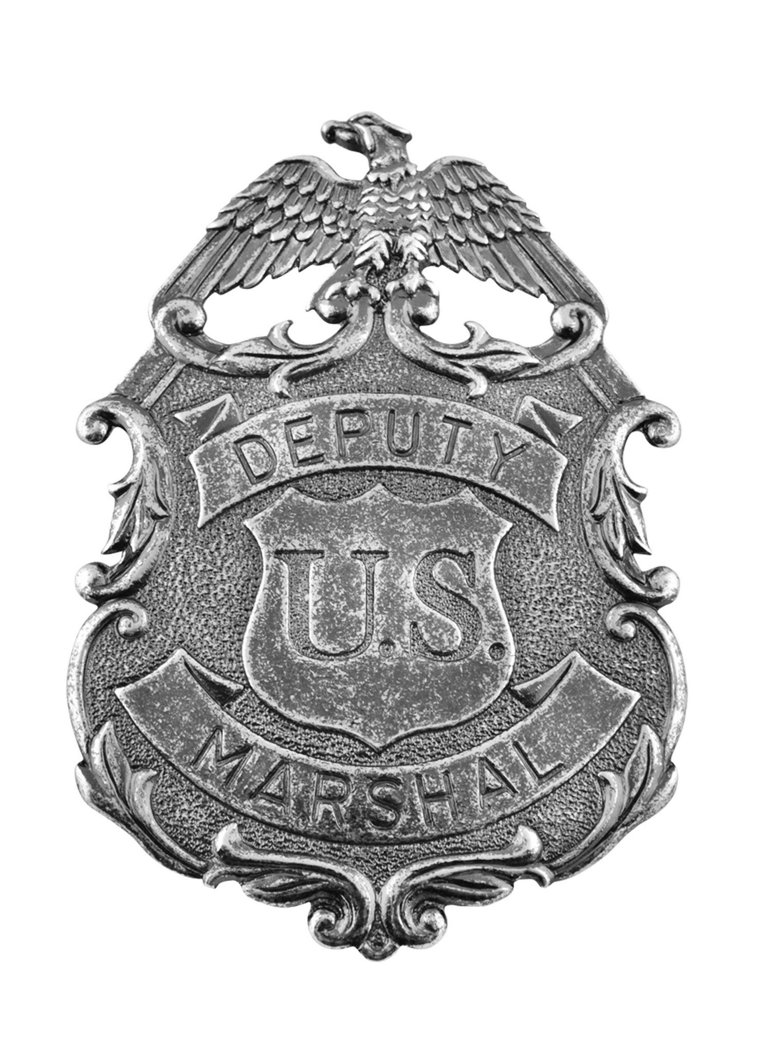 Metamorph Polizei-Kostüm US Deputy Marshal Abzeichen, Originalgetreue Replik dieses klassischen Abzeichens