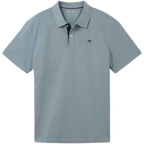 TOM TAILOR Poloshirt mit Knopfleiste und Logo