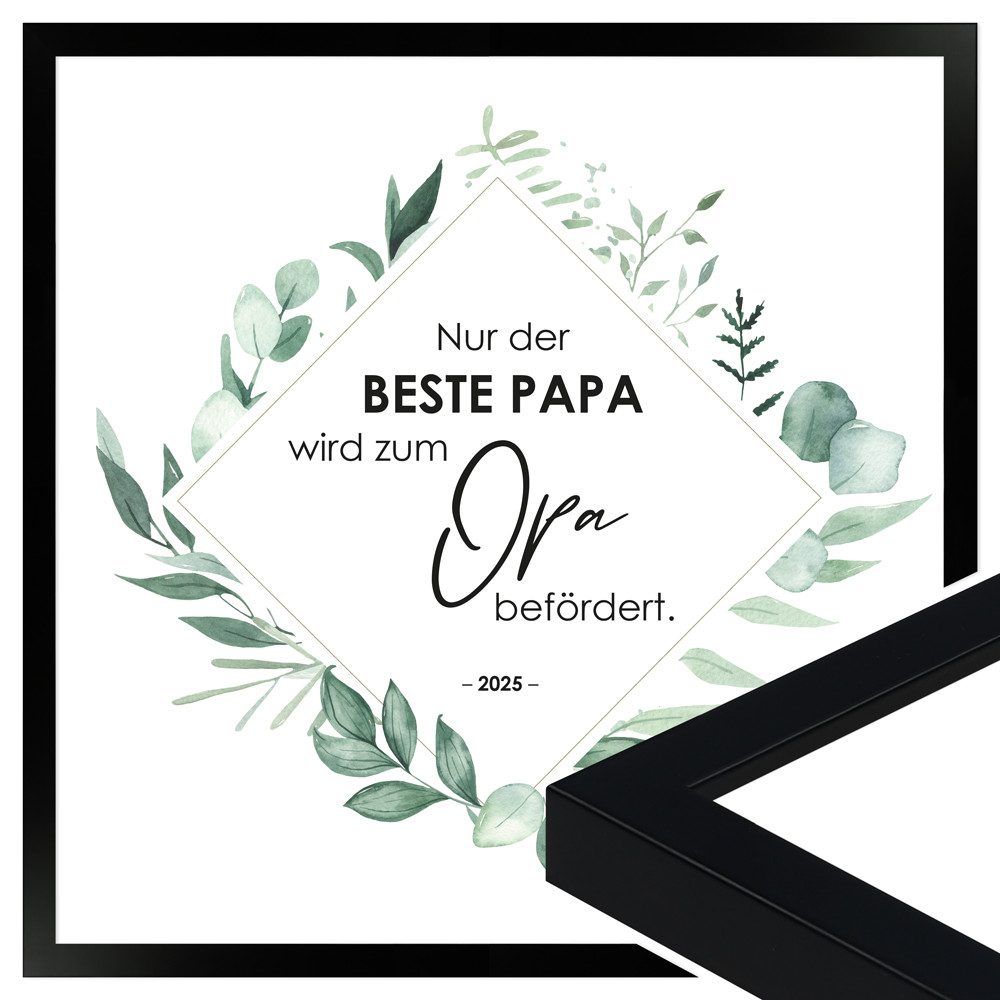 WANDStyle Bild mit Rahmen Nur der beste Papa wird befördert, 2025, Плакат 20x20 cm