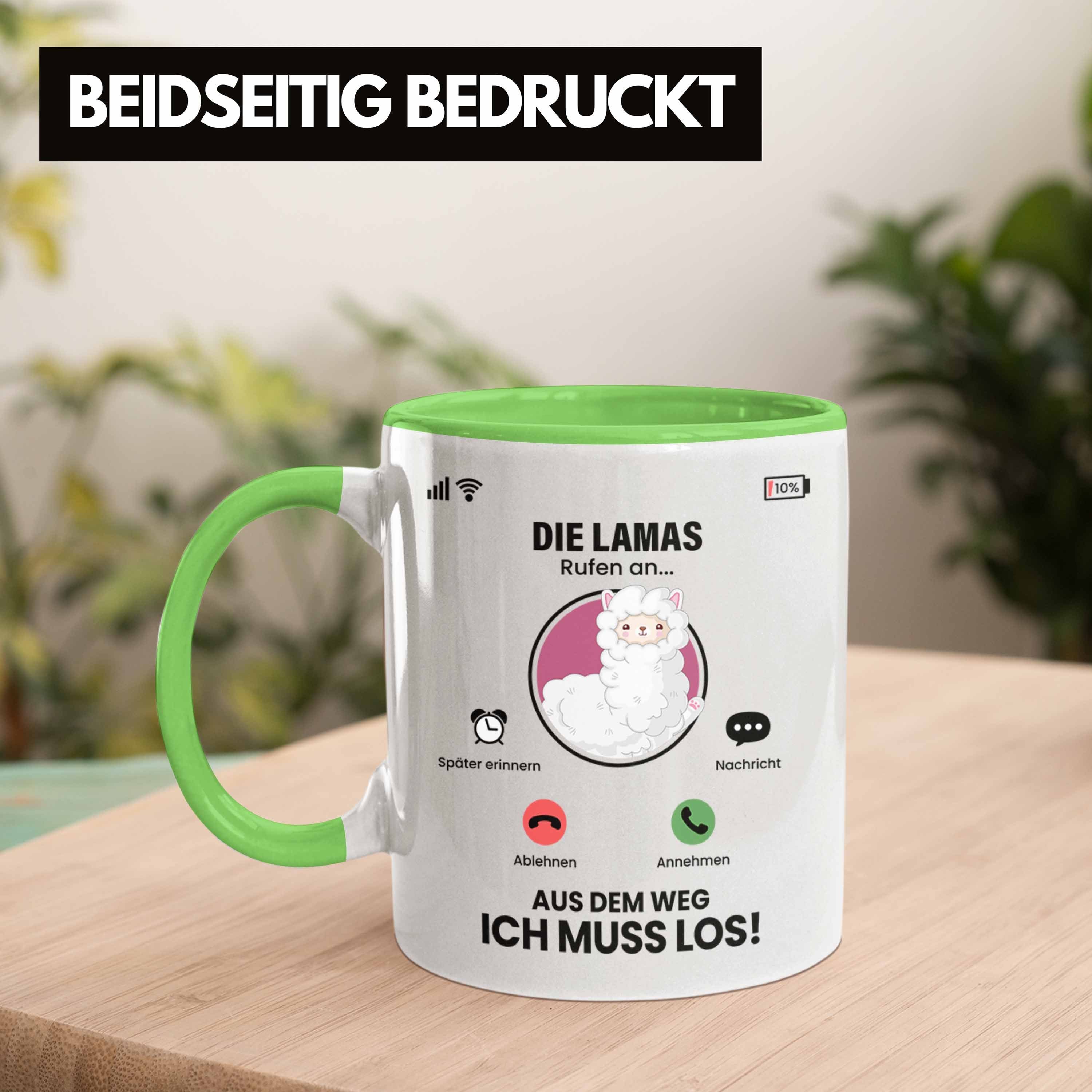 Trendation Tasse Die Lamas Tasse Besitzer Lamas Züchter Grün An Geschenki Geschenk für Rufen