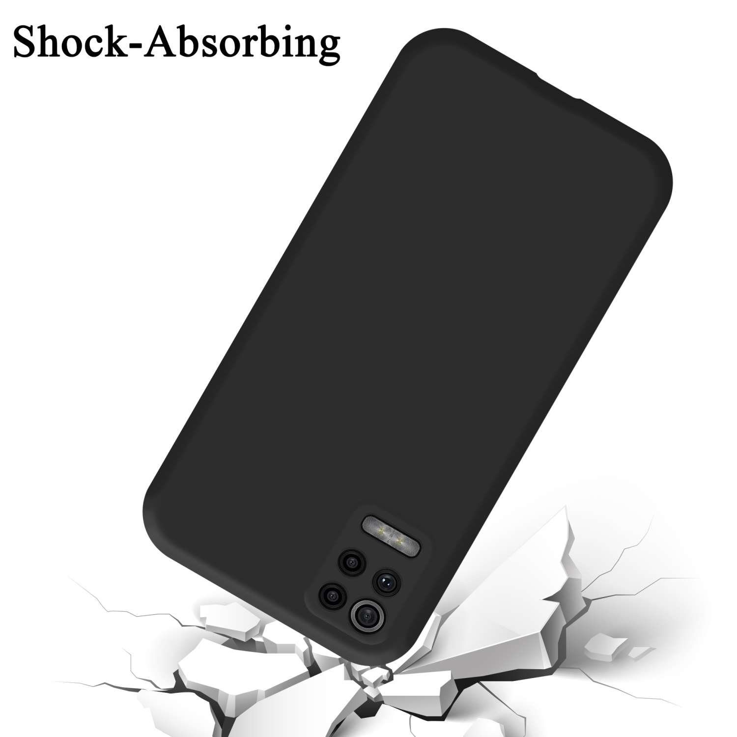 Cadorabo Handyhülle für LG K52 / K62 / Q52 Hülle LG K52 / K62 / Q52, Flexible Hülle TPU Silikon Schutzhülle Back Cover Case