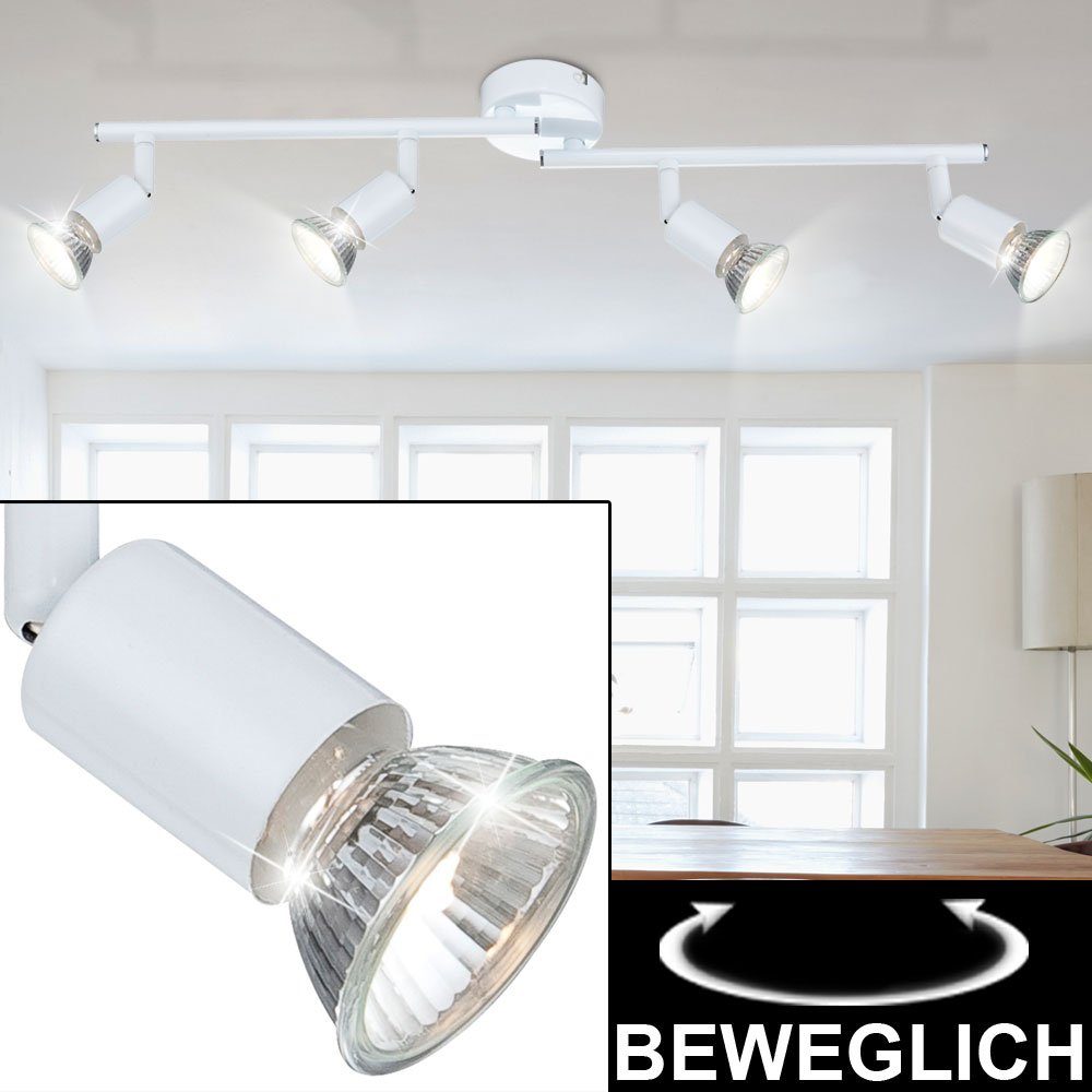 Globo LED Deckenleuchte, Decken Spot Leiste weiß Wohnzimmer Lampe Esstisch  Leuchte bewegliche Strahler Globo OLANA 57381-4 online kaufen | OTTO