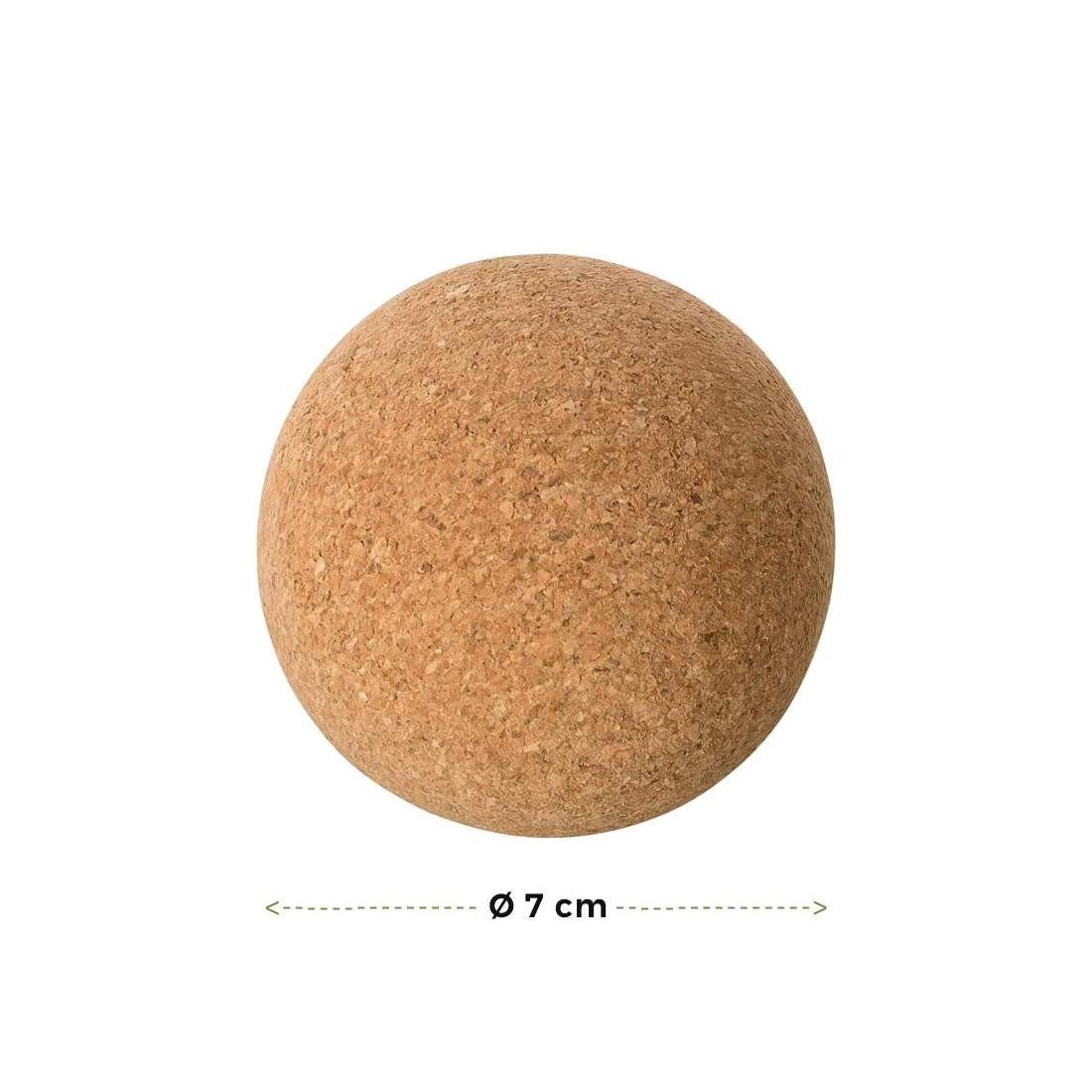 Kork-Deko.de Massageball Faszienball aus Presskork, Ø 70 mm – Massageball