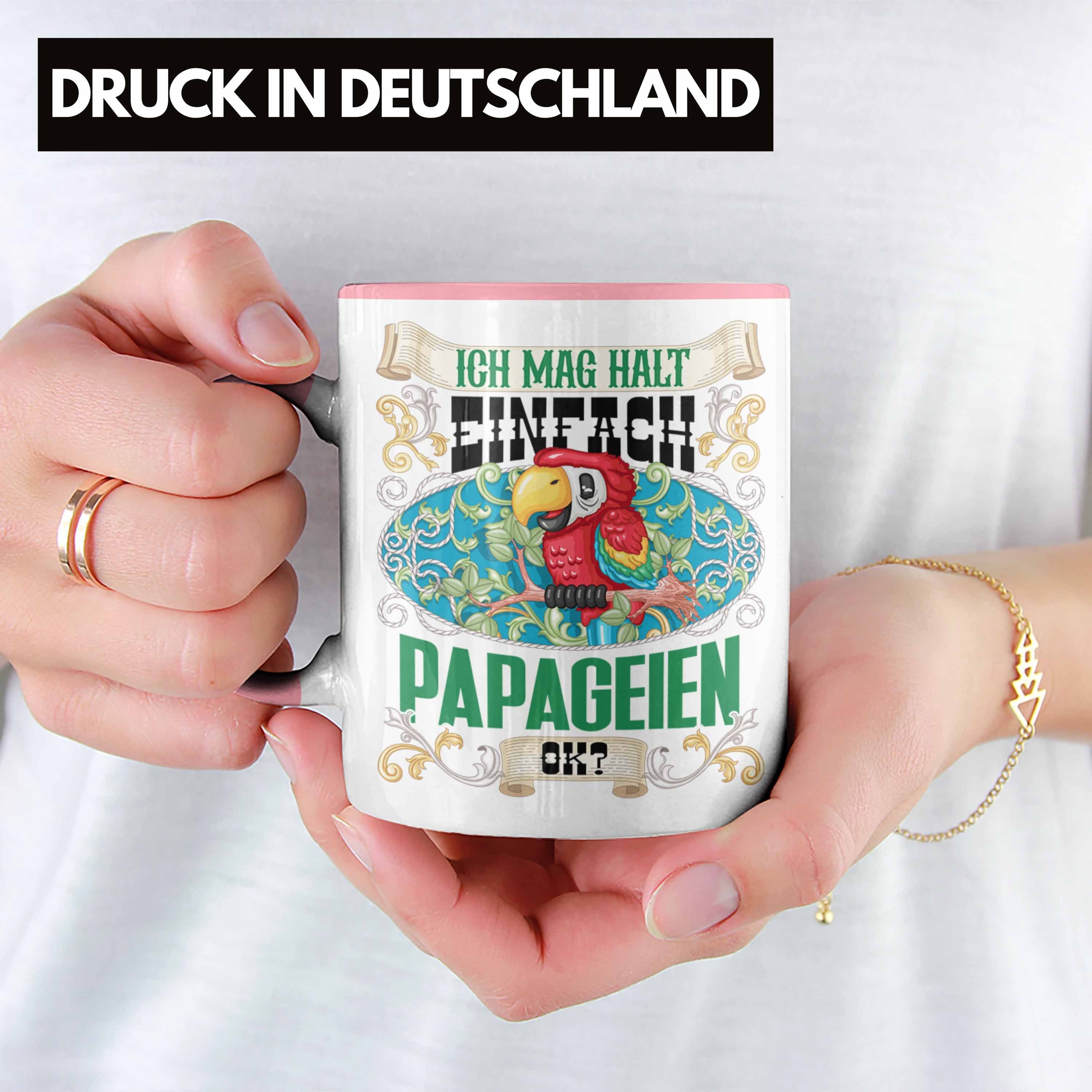 für Halt Papageien Papageien Einfach Geschenkidee Rosa Mag Ich Trendation Tasse Tasse Ok? L