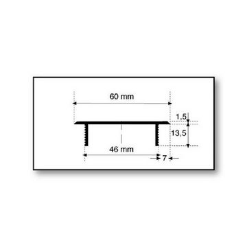 MS Beschläge Lüftungsgitter Aluminium Stegblech WeißRAL9016 Badlüftung b 60mm