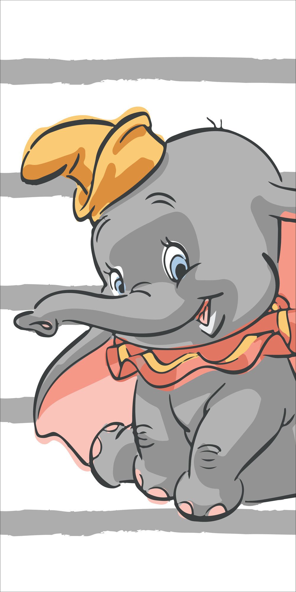 Jerry Fabrics Handtücher Disney Dumbo Duschtuch Strandtuch Badetuch 70 x 140 cm Baumwolle, (1 Duschtuch, 1-St), Langlebig