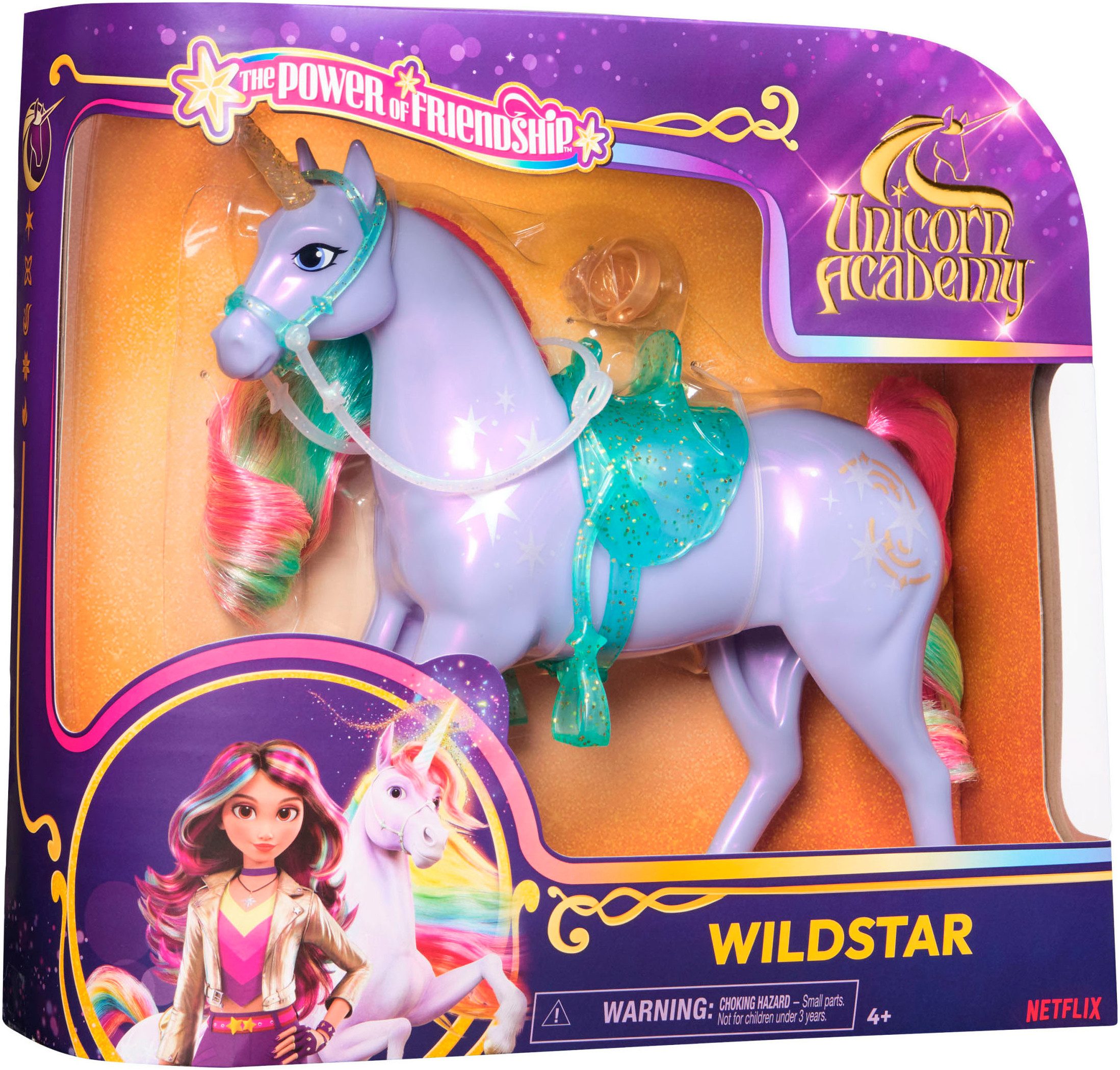 Spin Master Anziehpuppe Unicorn Academy Einhorn Wildstar, mit echter Mähne und Schweif – Bild 4 von 4