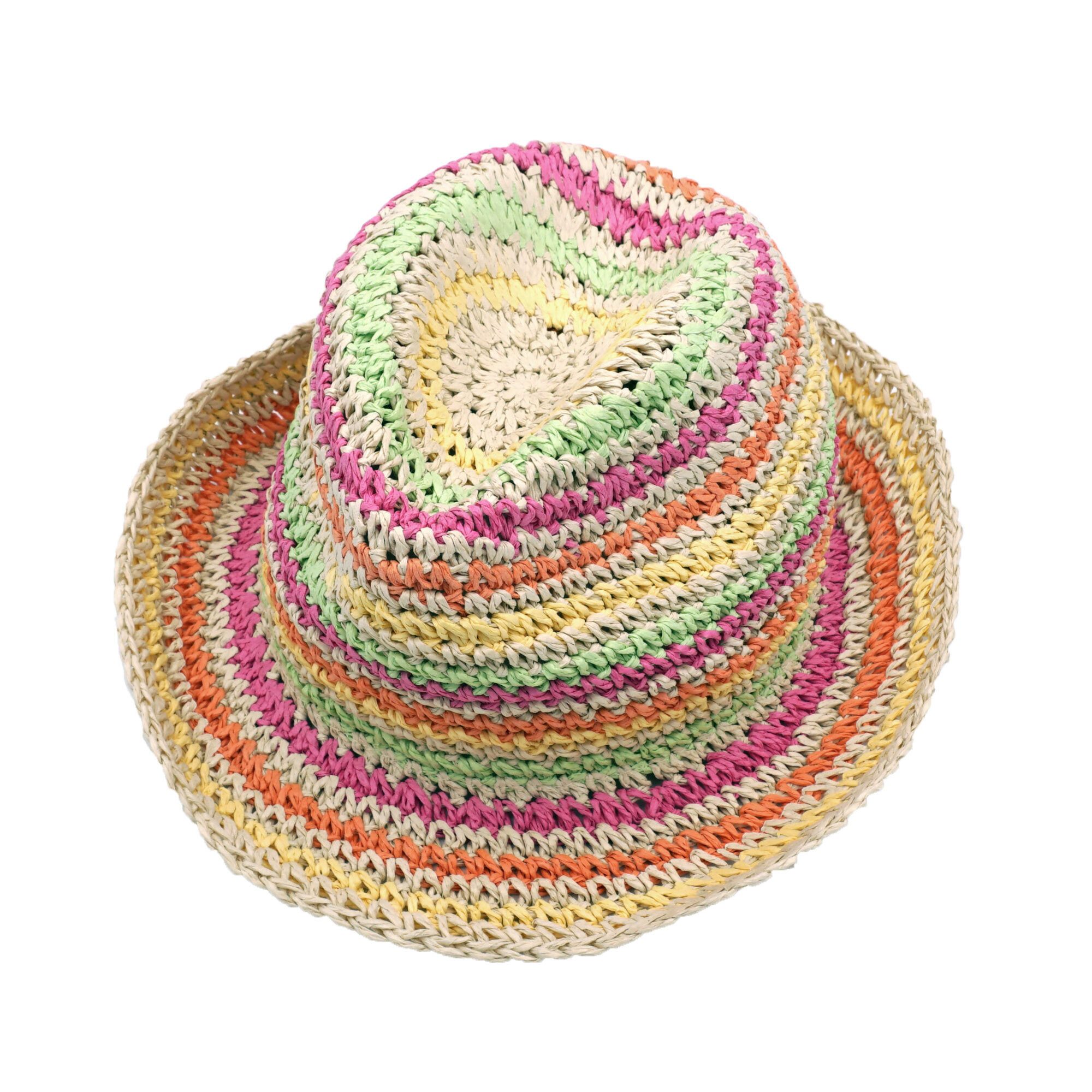 MAXIMO Strohhut MINI GIRL-Trilby, Handarbeit (1-St)