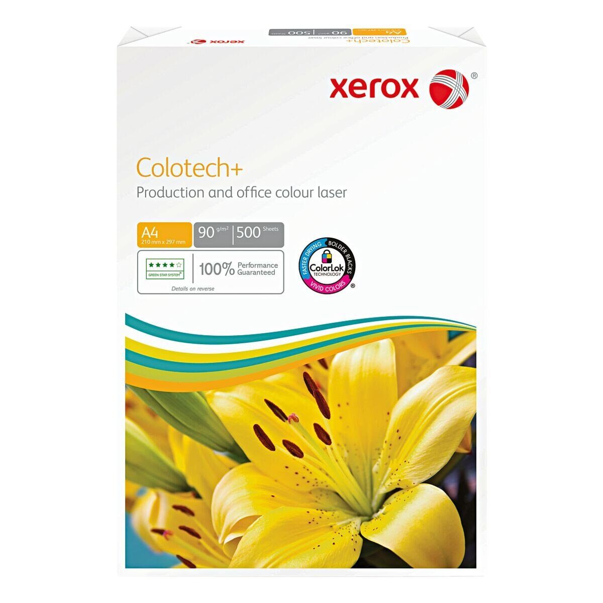 Xerox Farblaser-Druckerpapier Colotech+, Format DIN A4, 90 g/m², 164 CIE, 500 Blatt