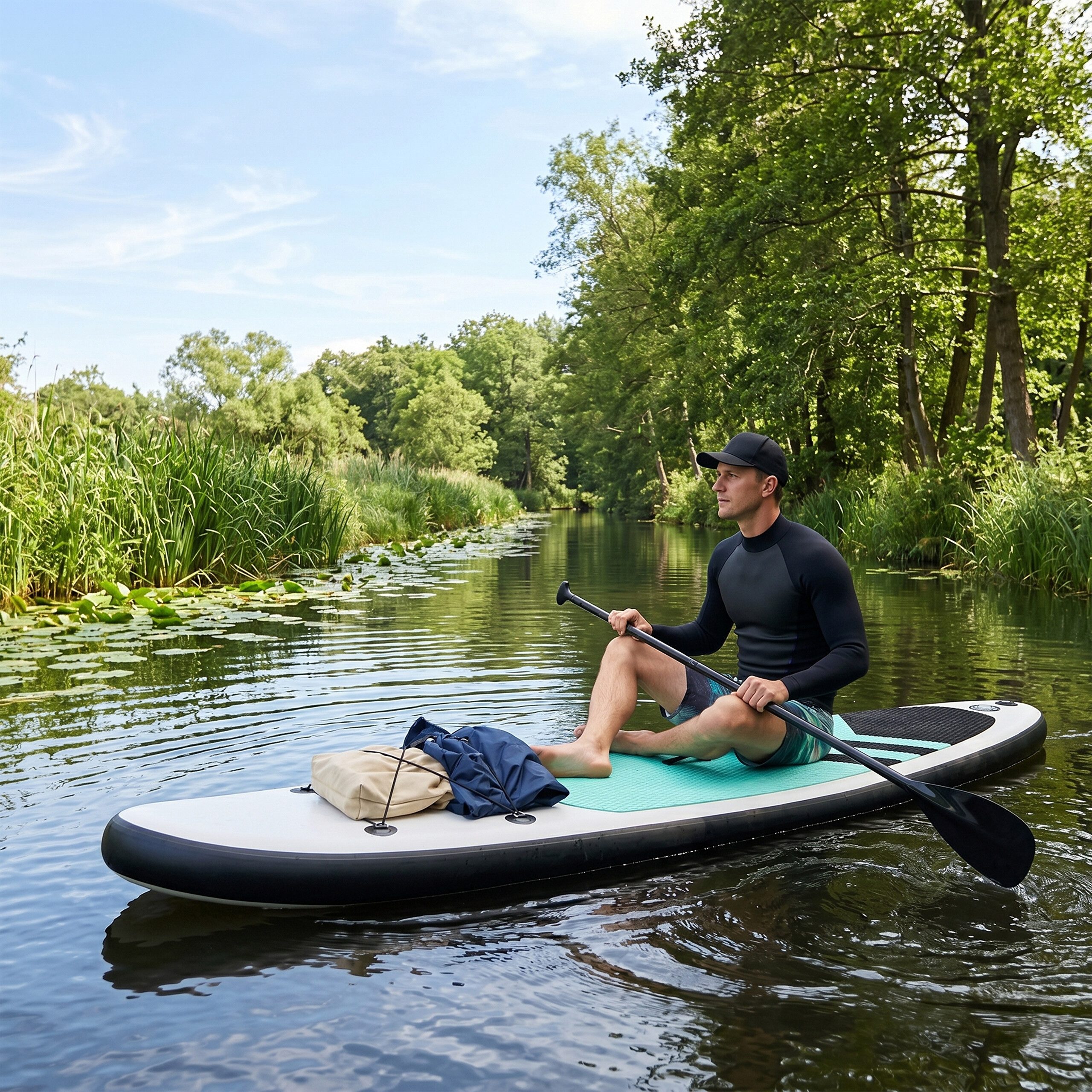 relaxdays Inflatable SUP-Board SUP Board aufblasbar Komplettset