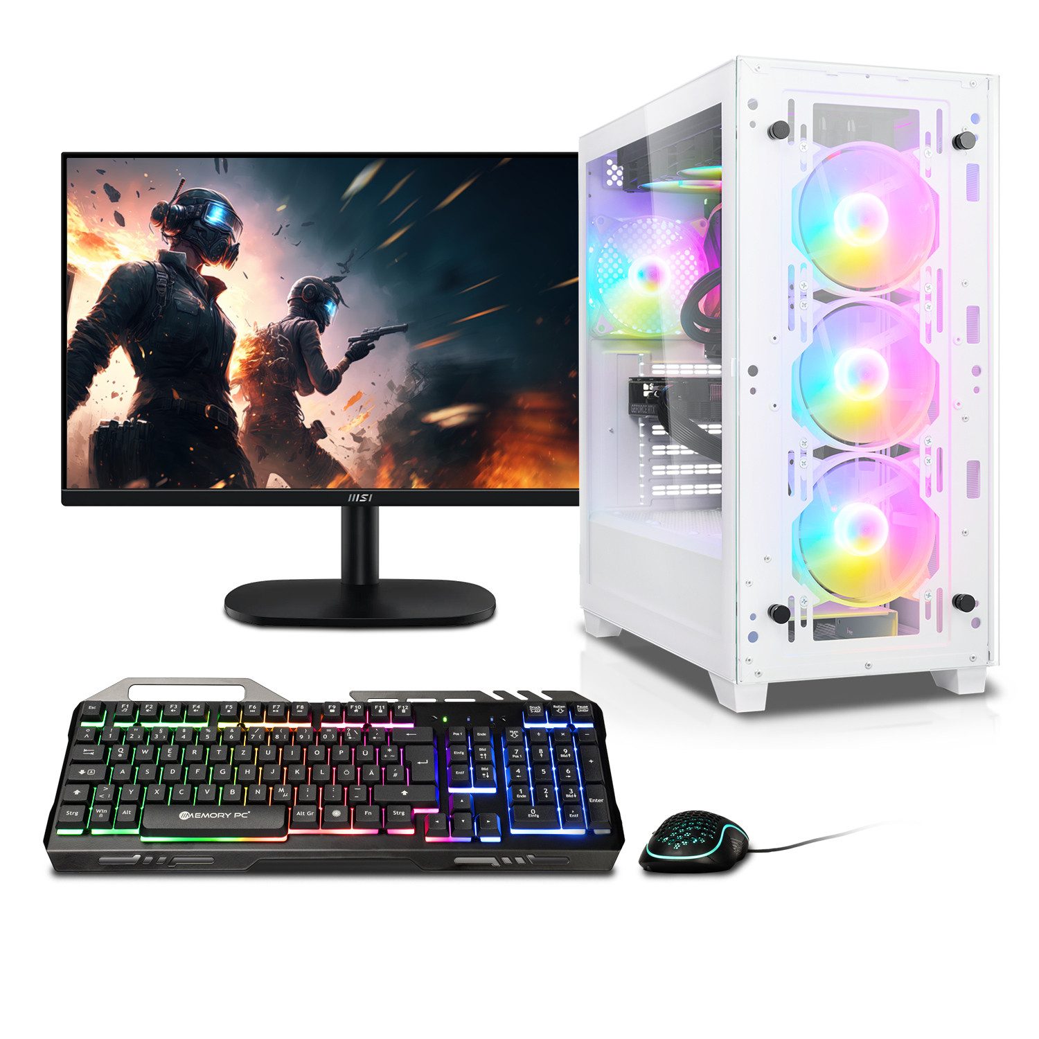 Memory PC Gaming-PC-Komplettsystem (AMD Ryzen 5 5600 GT, Radeon Onboard Graphics, 16 GB RAM, 500 GB SSD)