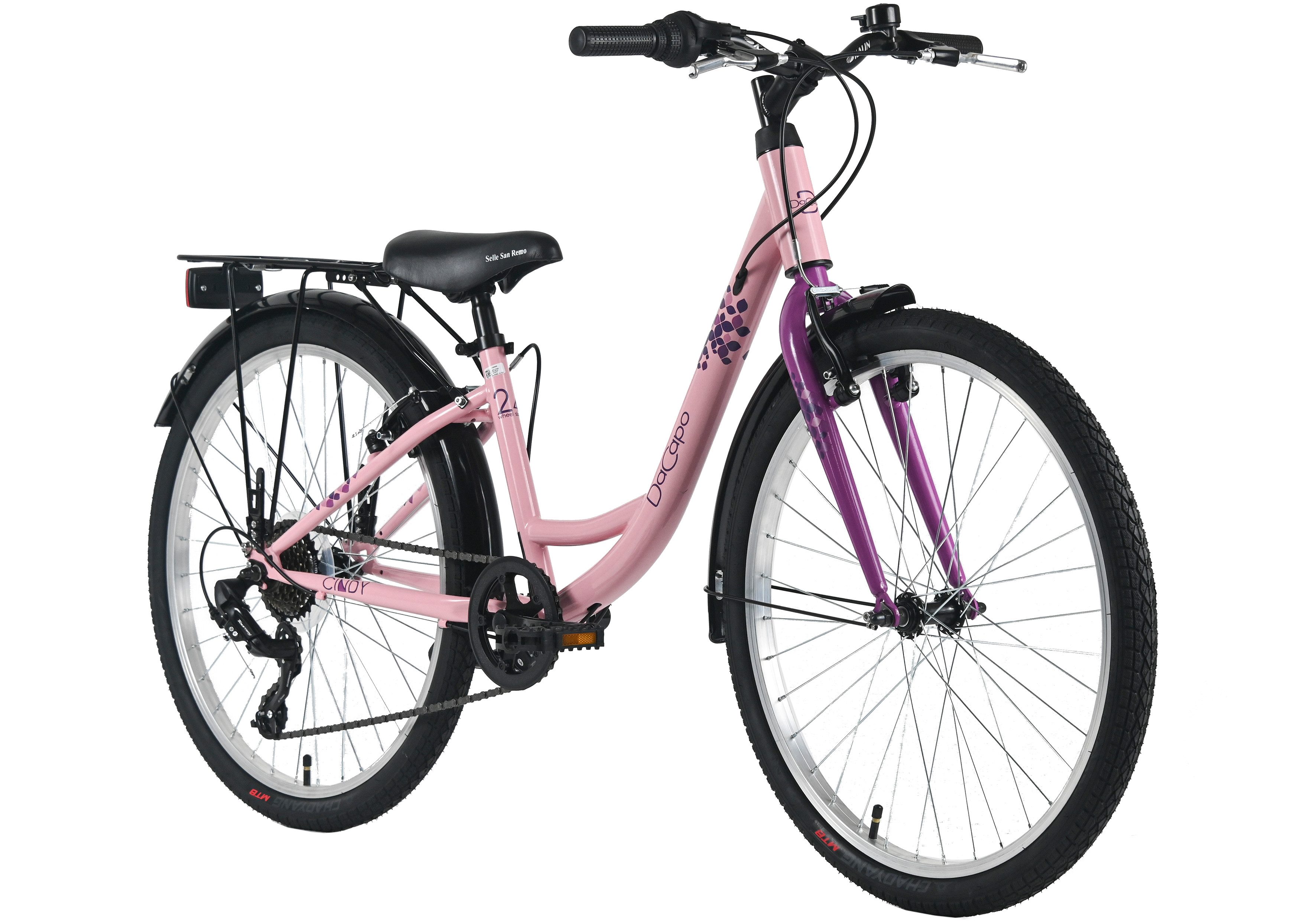 Dacapo Kinderfahrrad DaCapo Kinderfahrrad 24" Cindy 7 Gänge - Ab 8 Jahre, 7 Gang, Kettenschaltung