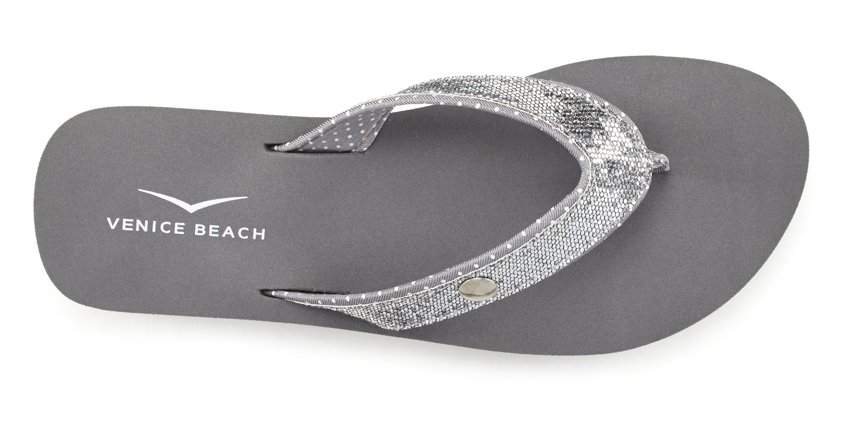 Venice Beach Sandale, Badeschuh, Badelatsche, Flip Flop, Badeschlappe, Pantolette Badezehentrenner Zehentrenner mit wasserabweisender und leichter Sohle VEGAN