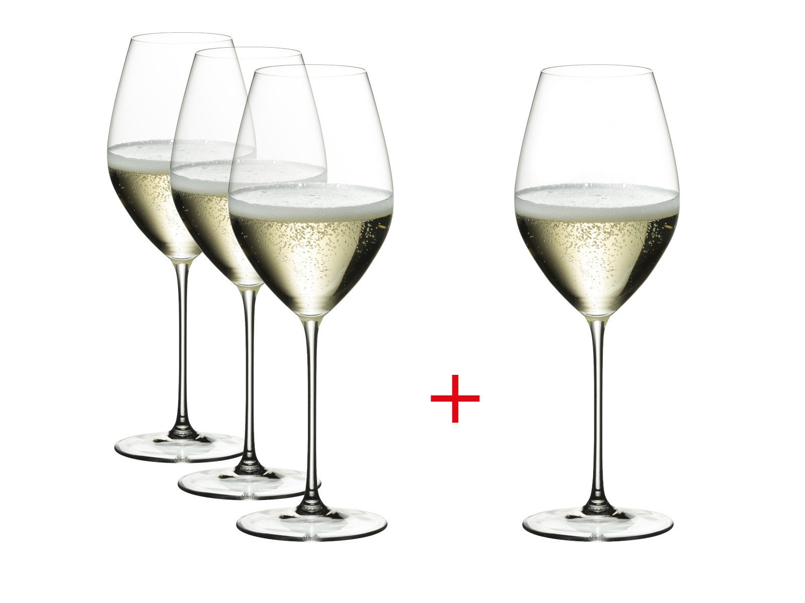 RIEDEL THE WINE GLASS COMPANY Gläser-Set Veritas Champagner 4er Set, Kristallglas