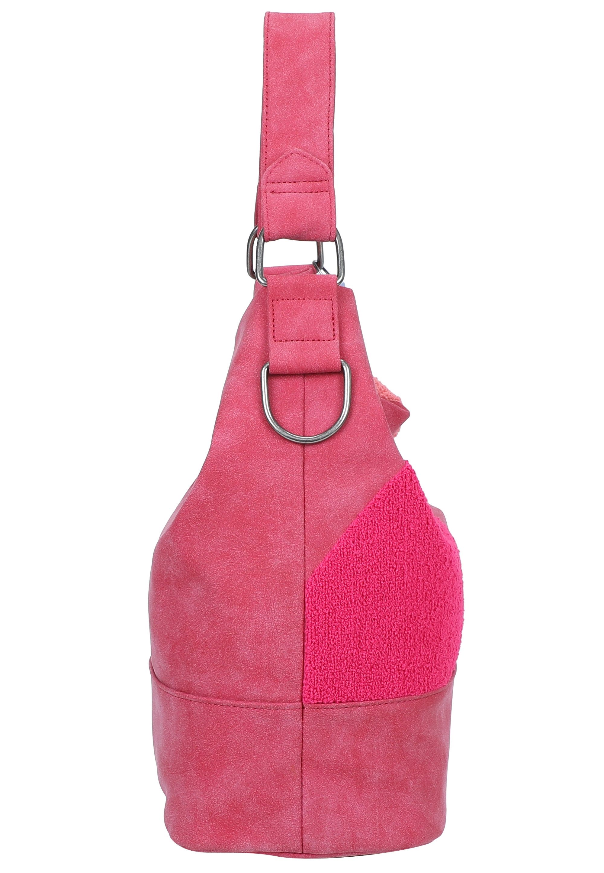 Fritzi aus Preußen Schultertasche Olga Limited Happy Flocked Jive Soft Berry, mit moderner Flockung