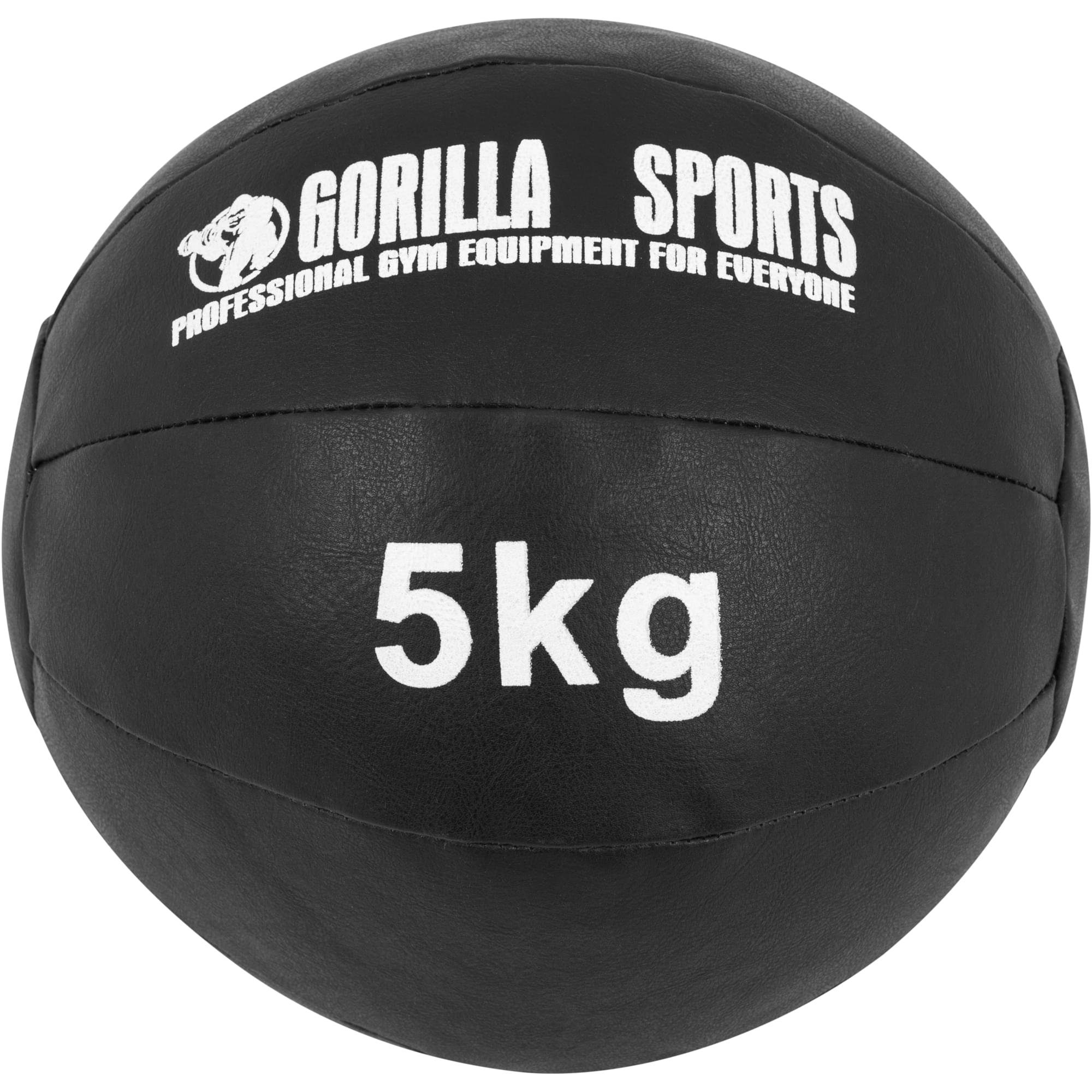 55 Medizinball Einzeln/Set, Set aus Trainingsball, Leder, 29cm, Gewichtsball Fitnessball, GORILLA SPORTS kg