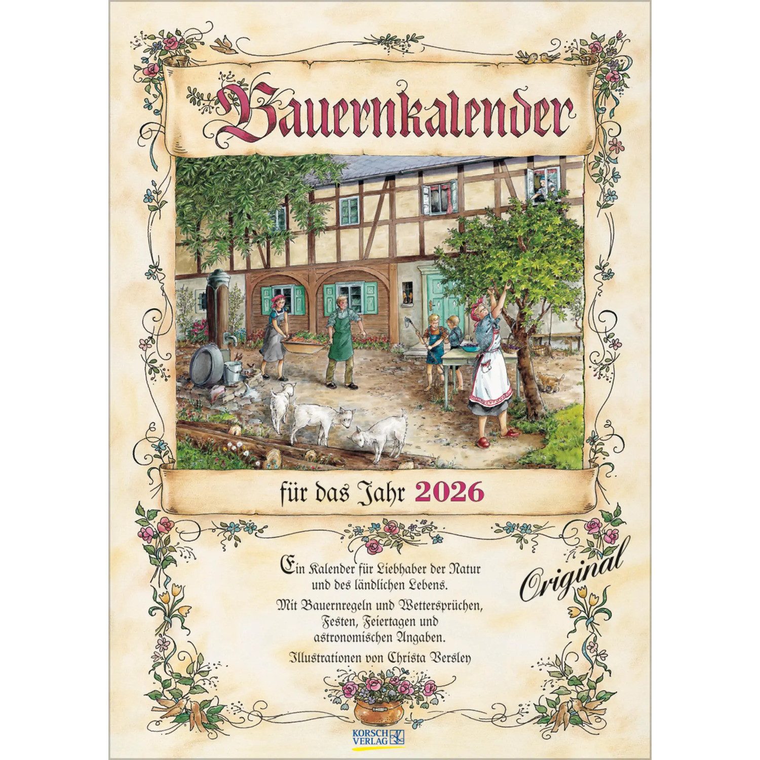 Korsch Verlag Wandkalender Bauernkalender 2026