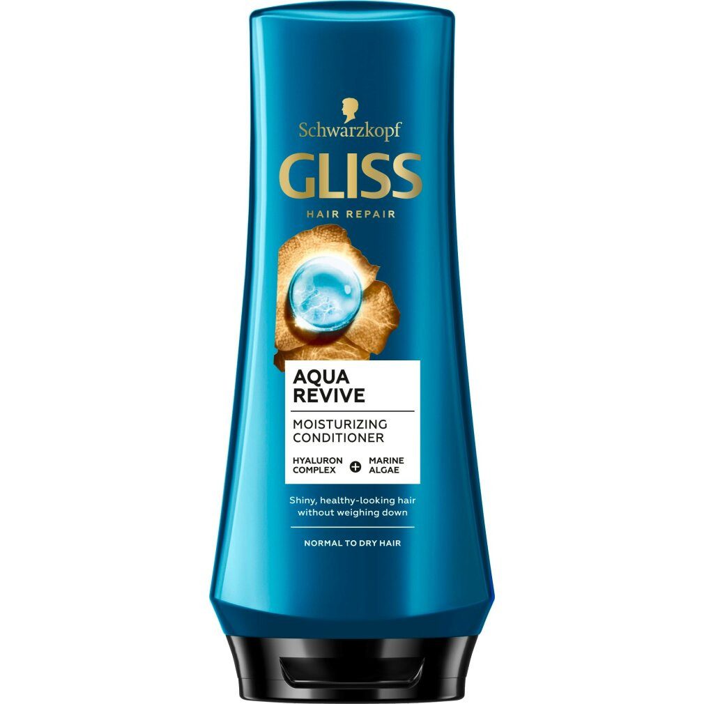 Schwarzkopf Haarshampoo GLISS Aqua Revive Feuchtigkeitsspülung 200ml