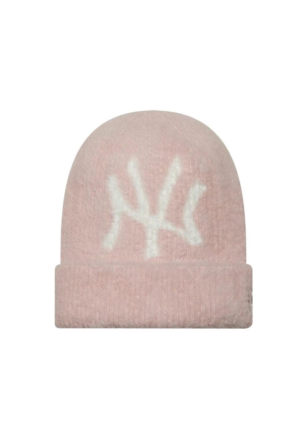New Era Beanie New York Yankees Fluffy Mohair Beanie New Era Pastellpink (1-St)