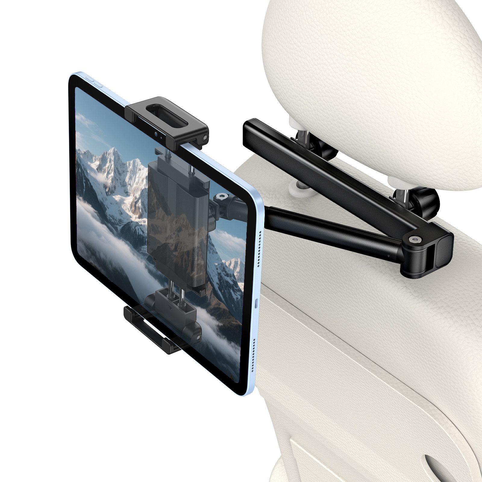 Fintie Tablet-Halterung Auto, Universal Halter-360° drehbar Ausziehbare KFZ-Kopfstützen Halter, (bis 13 Zoll, für iPad Air/Pro/Mini, Samsung Tab, Handy, Kindle, Switch 4.7–13 Zoll)