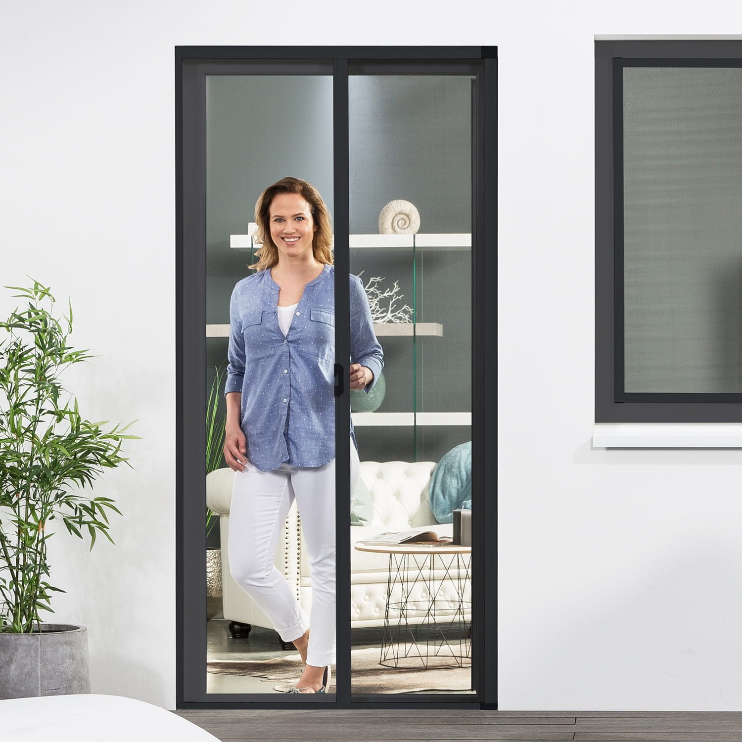 empasa Insektenschutz-Schiebetür "SMART", Rollo Tür für Balkon und Terrassen