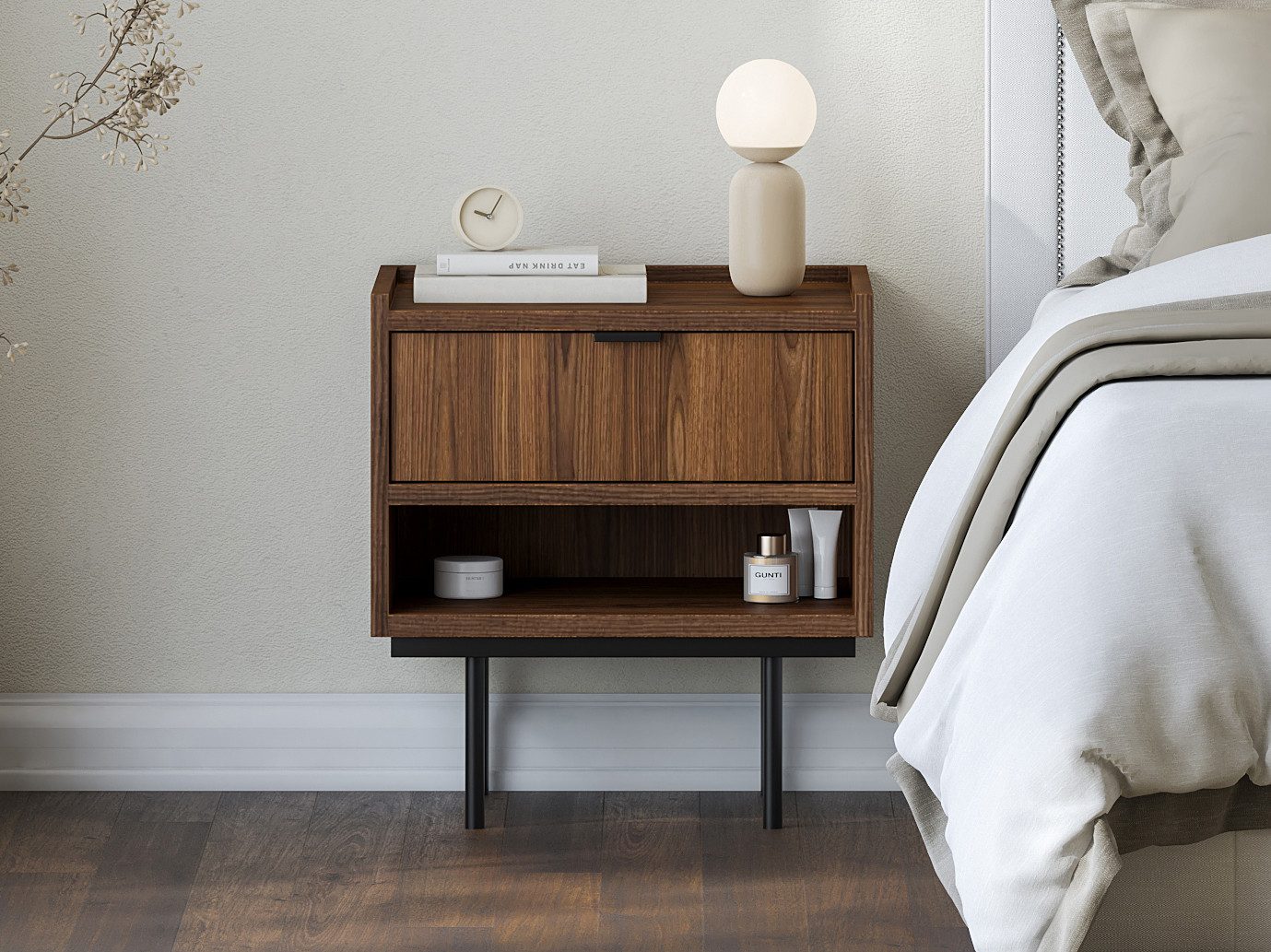 Beautysofa Nachttisch Evron mit 1 Schublade, günstig online kaufen