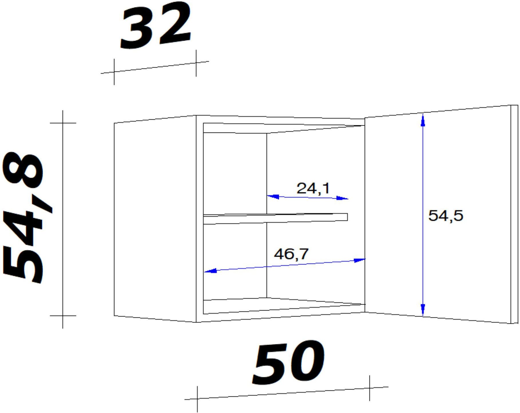 Flex-Well Hängeschrank Sellin (1-St) (B x H x T) 50 x 54,8 x 32 cm – Bild 5 von 5