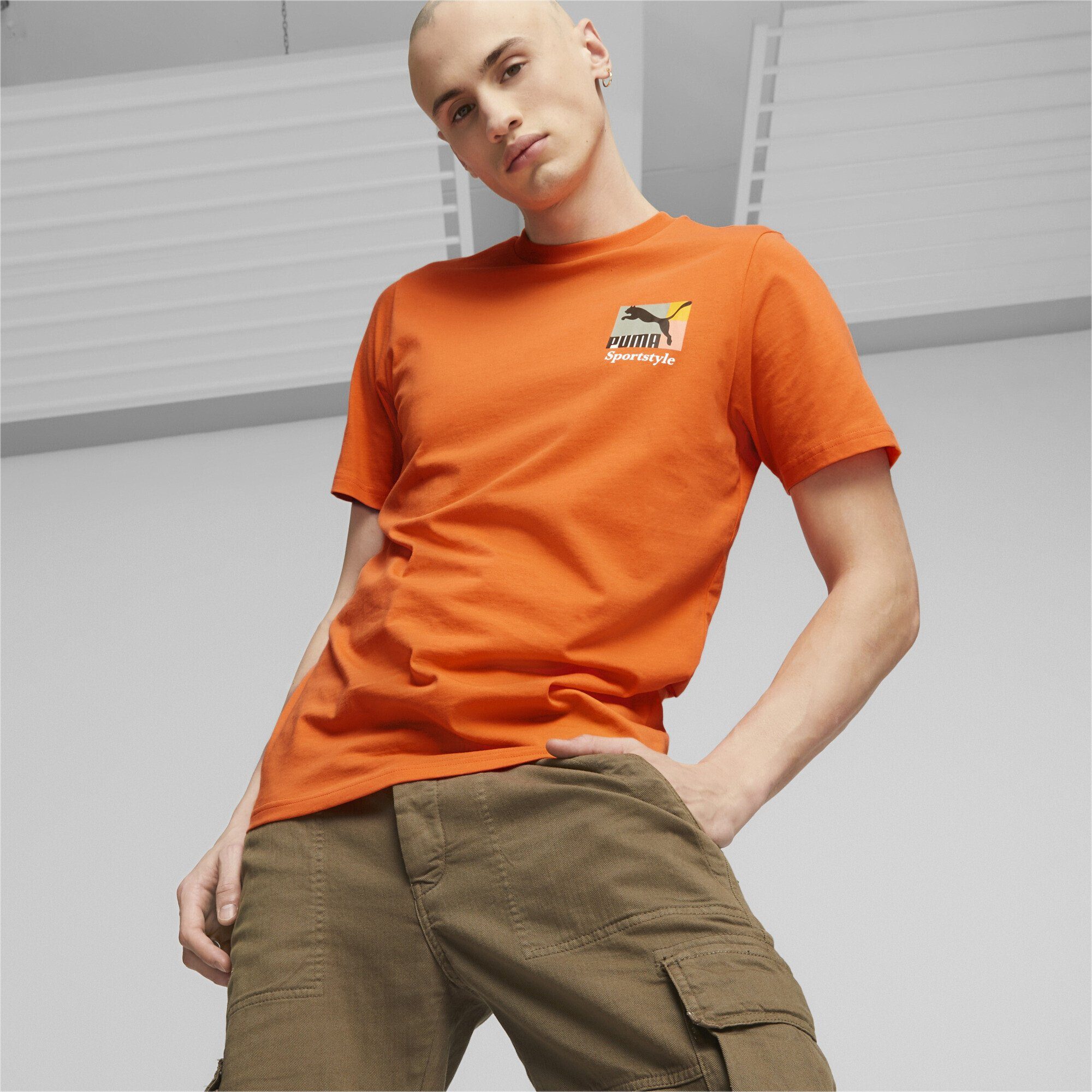 PUMA T-Shirt Classics Orange T-Shirt Love Heat Brand Hot Herren