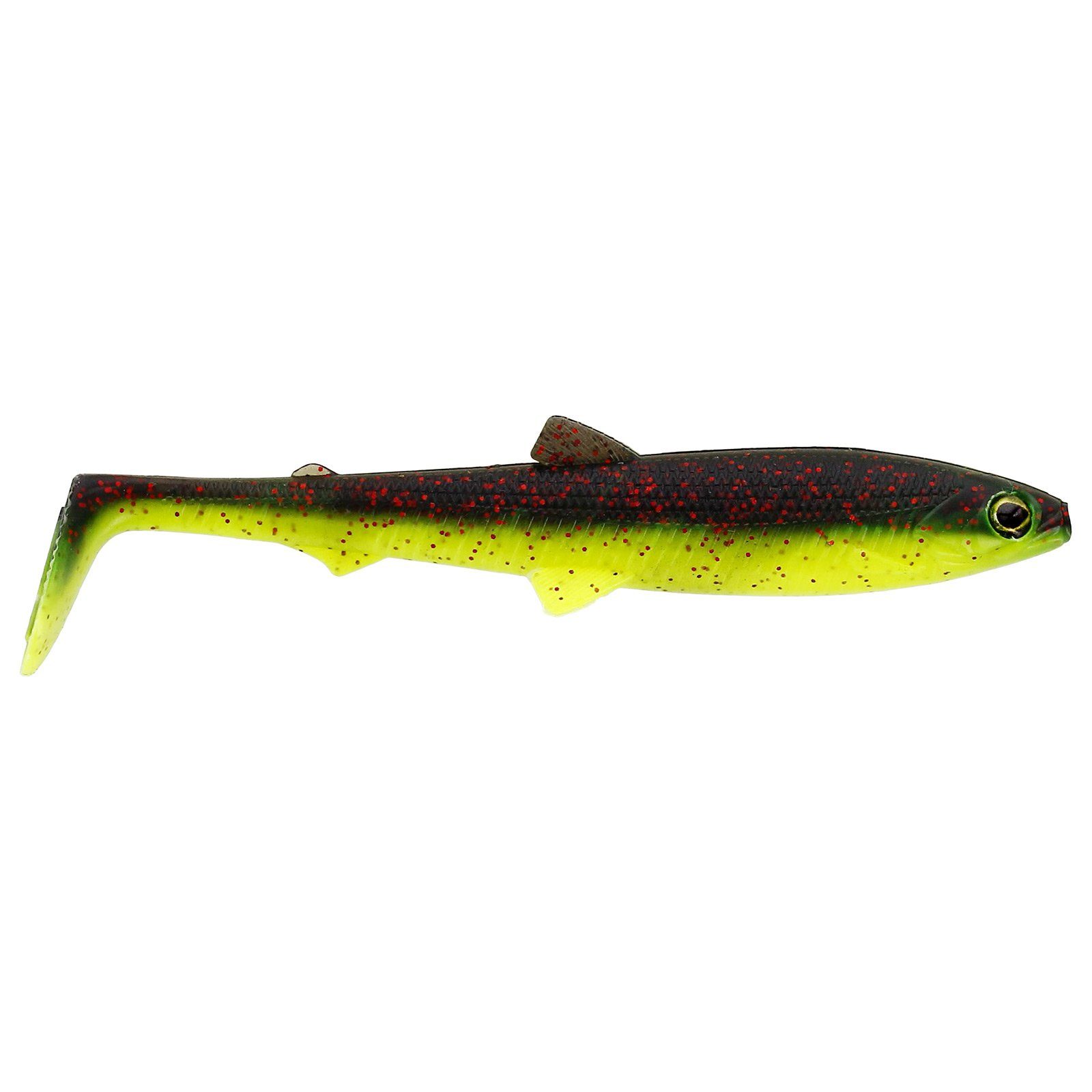 Westin Fishing Kunstköder, Westin BullTeez Shadtail 9,5cm 7g Black/Chartreuse 2 Stück Gummifisch